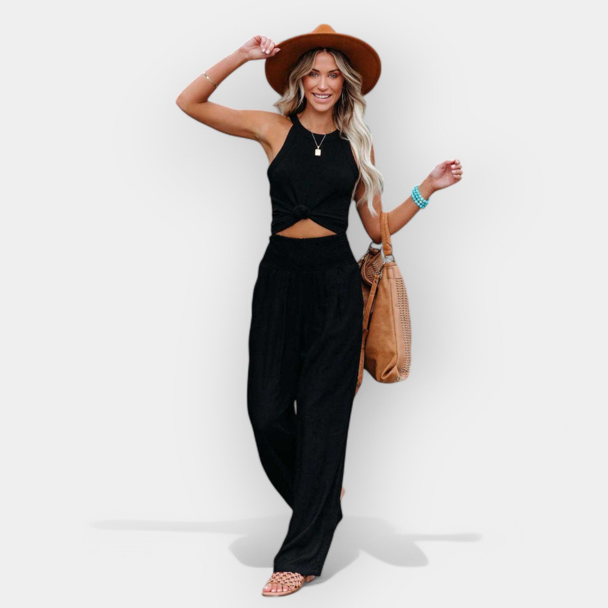 Pantalón Fluido con Cintura Elástica