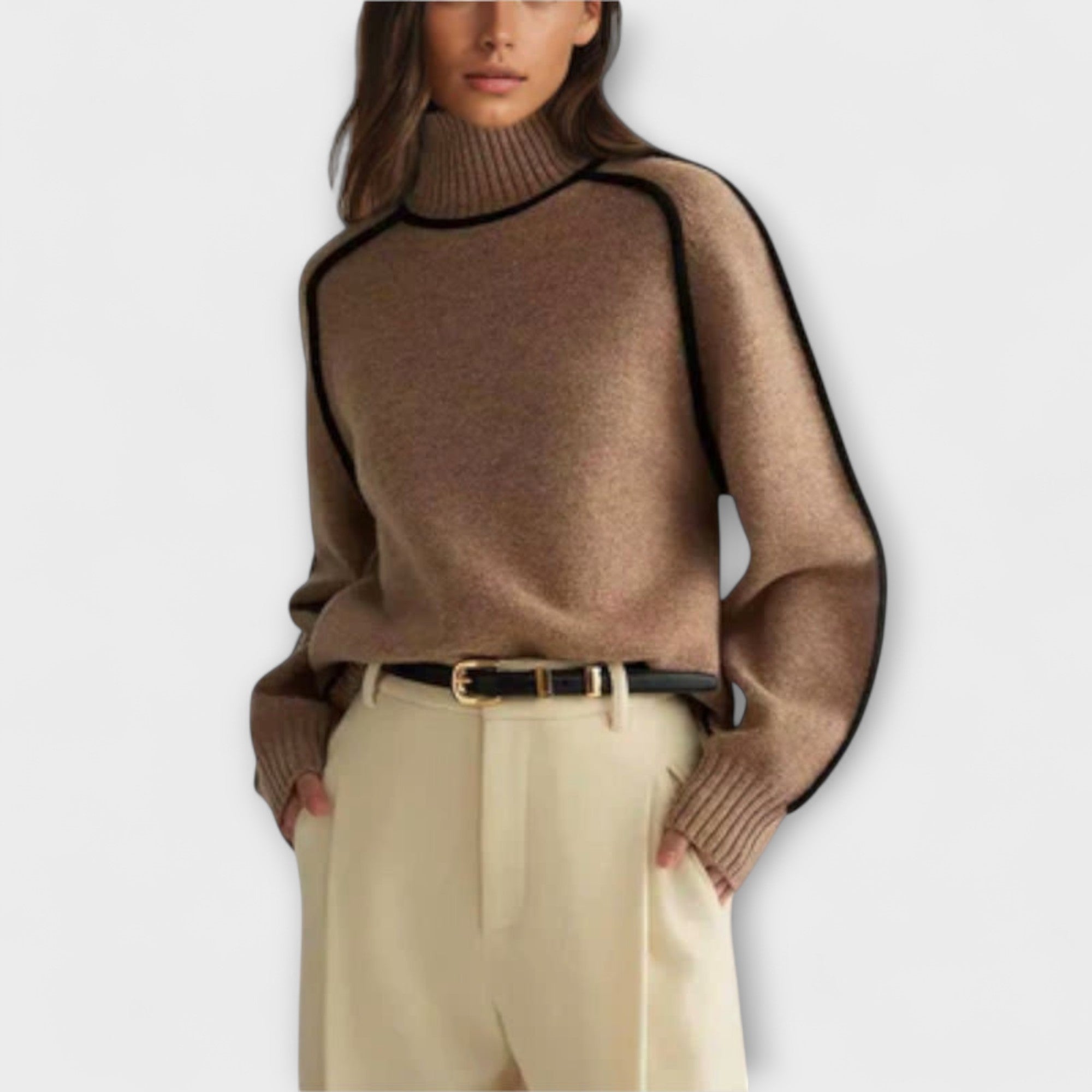 Emilie - Suéter de cuello alto suave y elegante