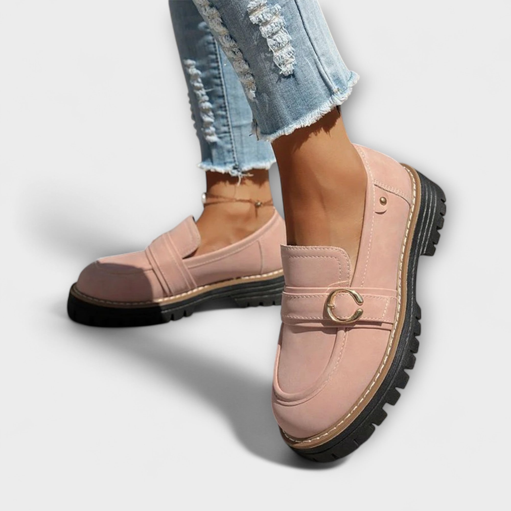 Laura – Mocasines casuales de punta redonda