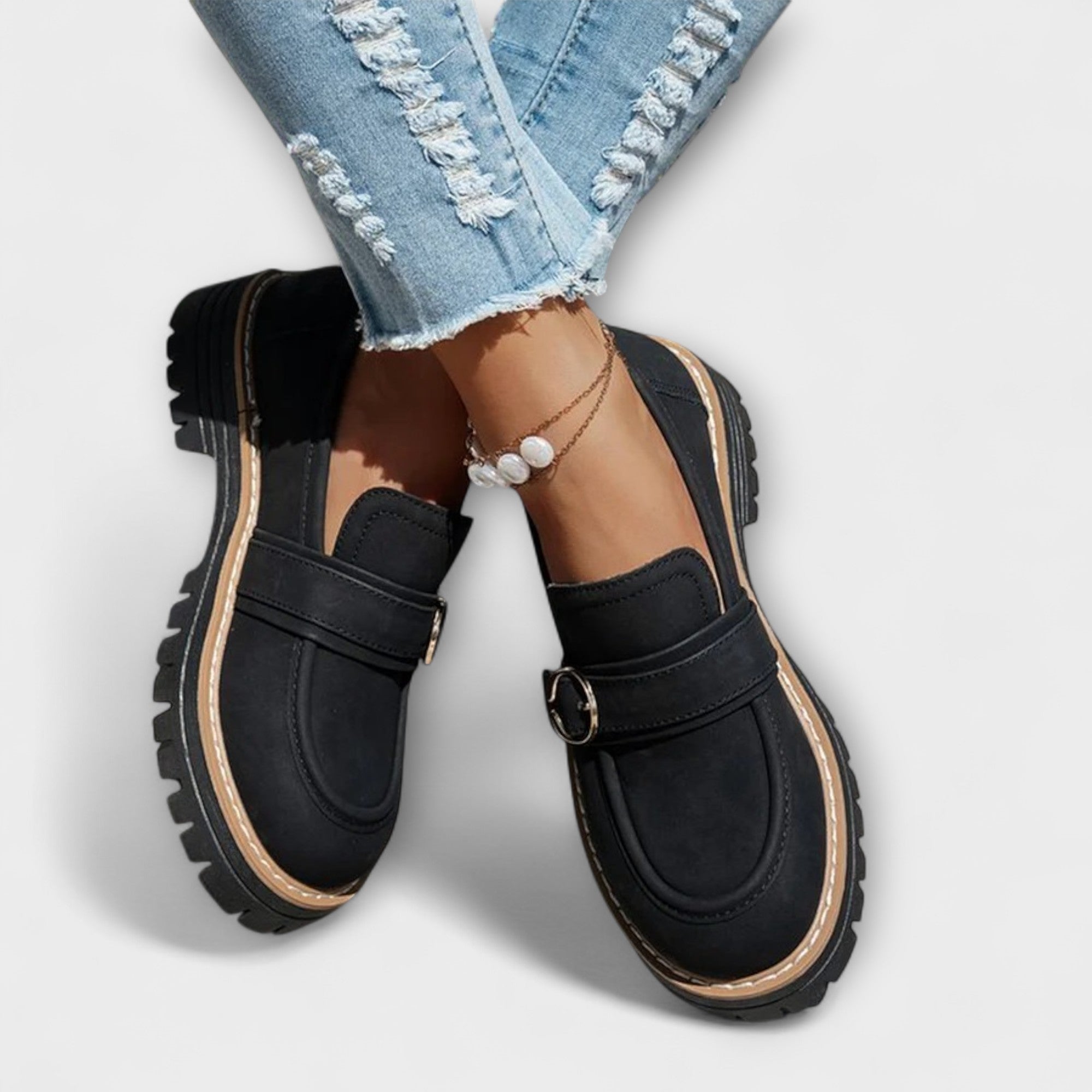 Laura – Mocasines casuales de punta redonda