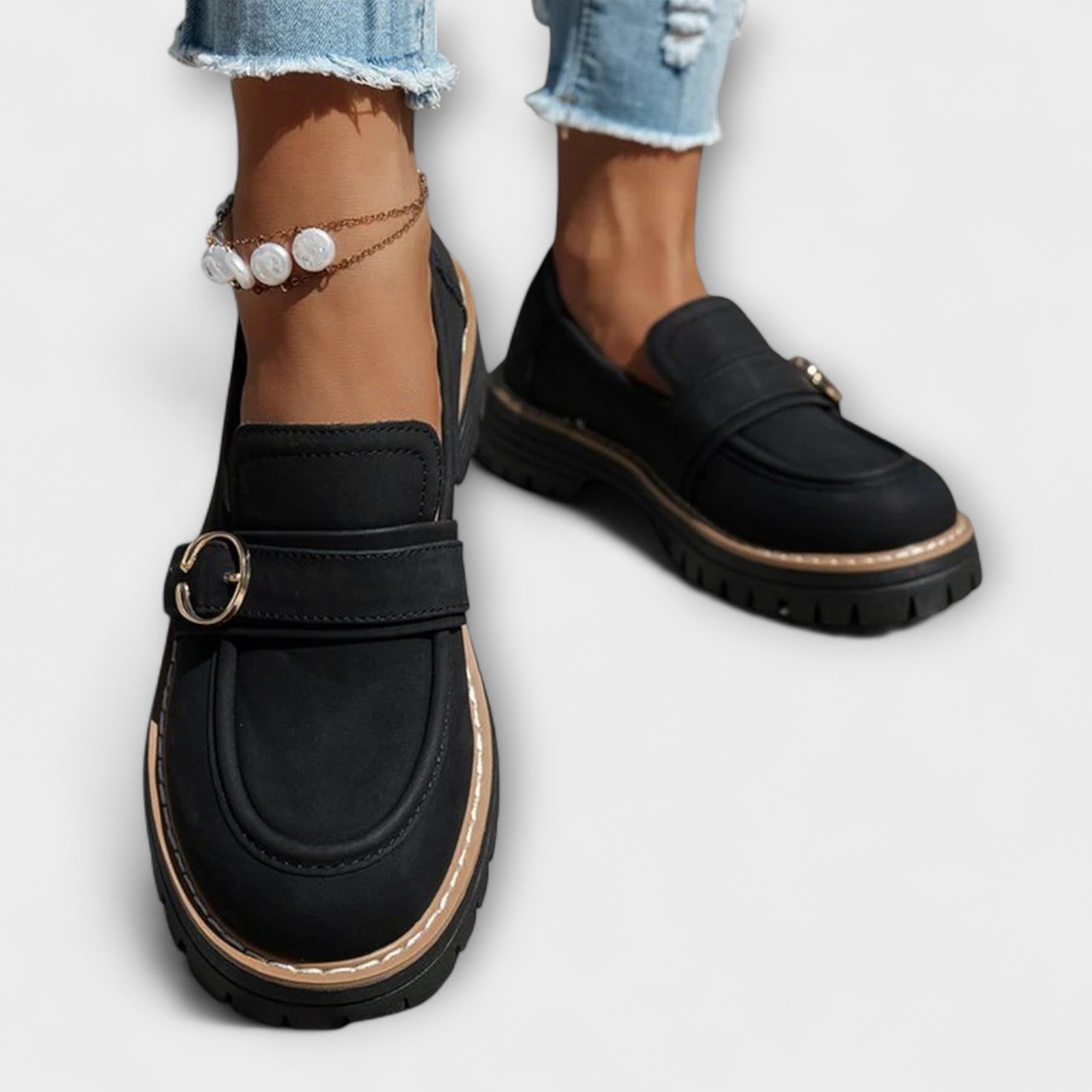 Laura – Mocasines casuales de punta redonda