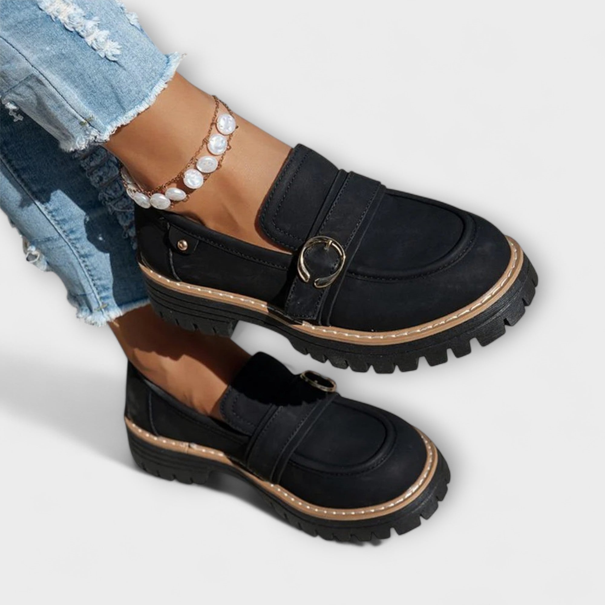 Laura – Mocasines casuales de punta redonda