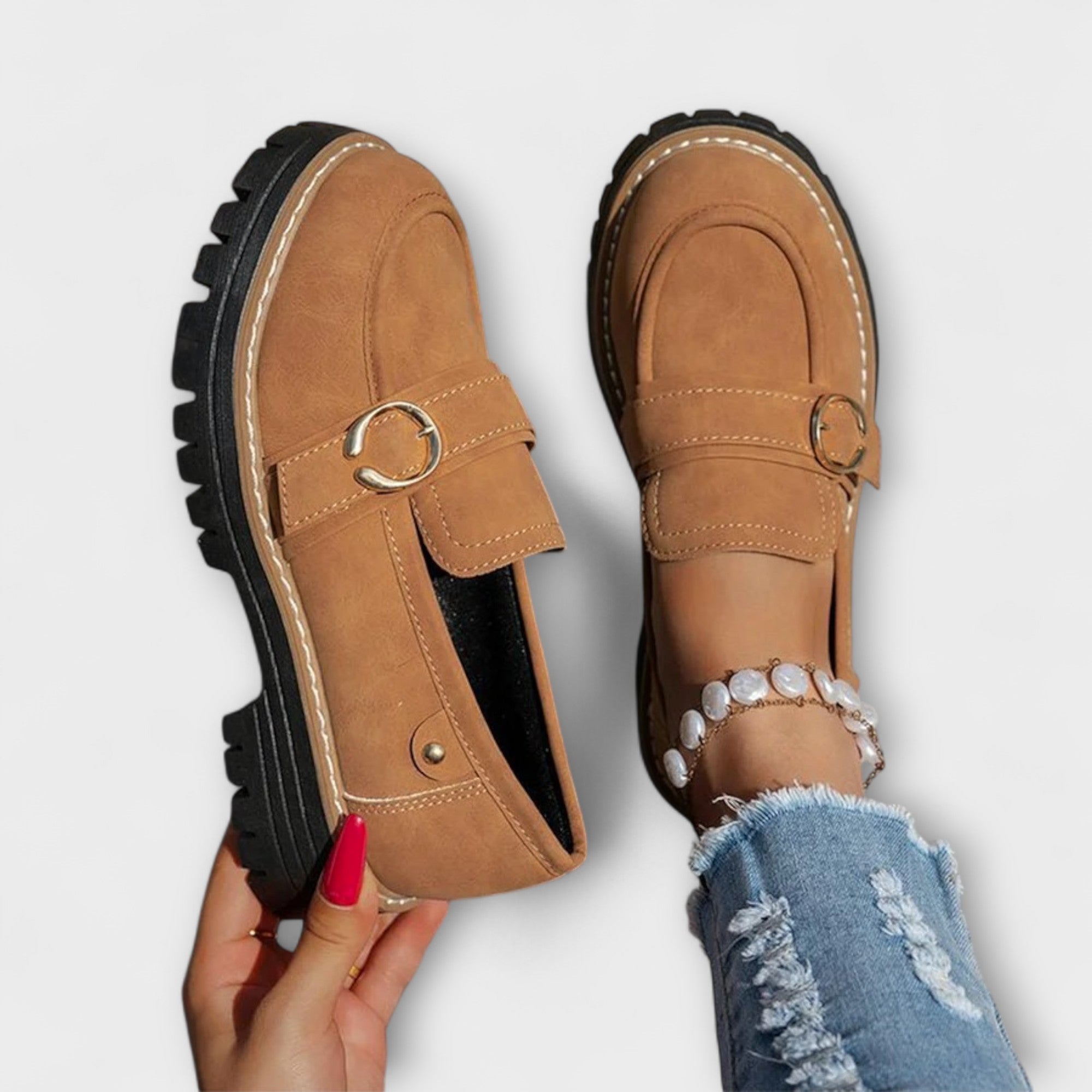 Laura – Mocasines casuales de punta redonda