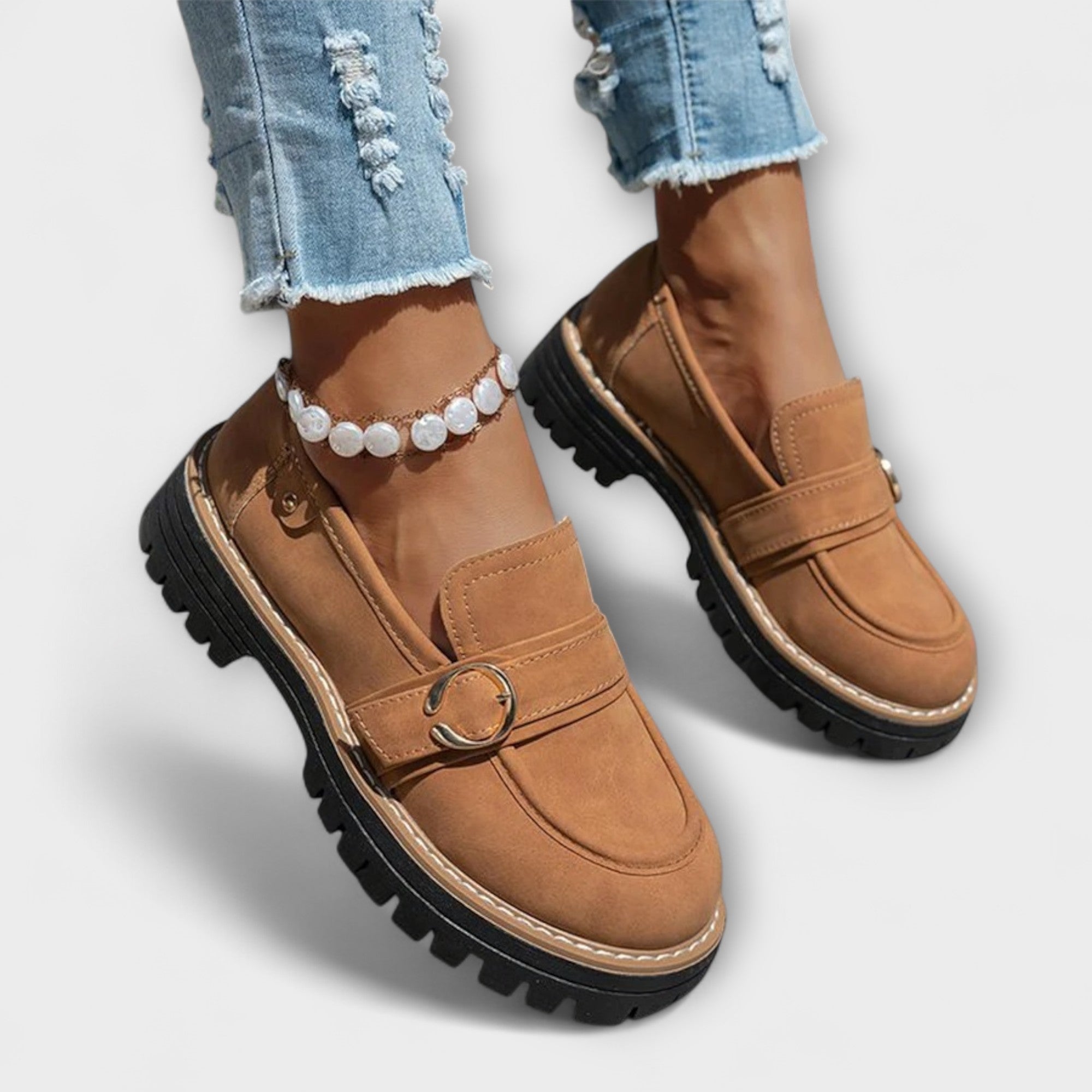 Laura – Mocasines casuales de punta redonda