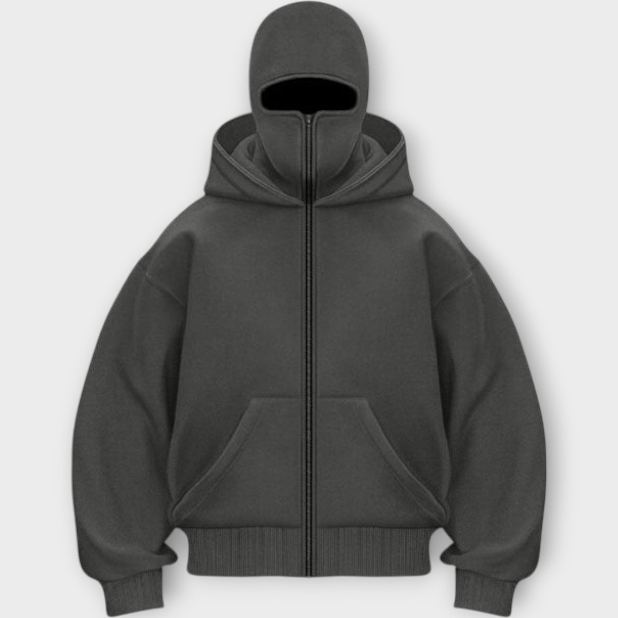 Sudadera con capucha y cremallera frontal