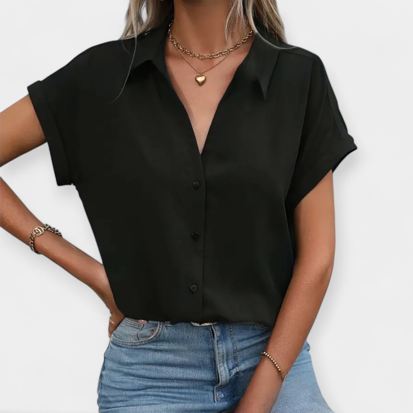 Camisa Cómoda de Manga Corta