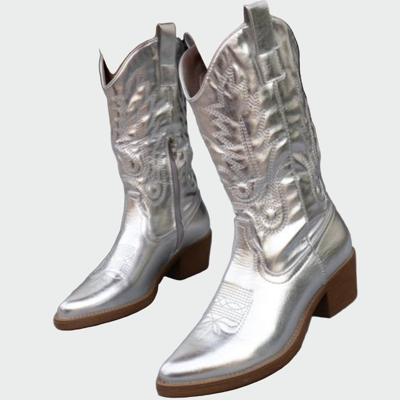 Botas vaqueras metalizadas