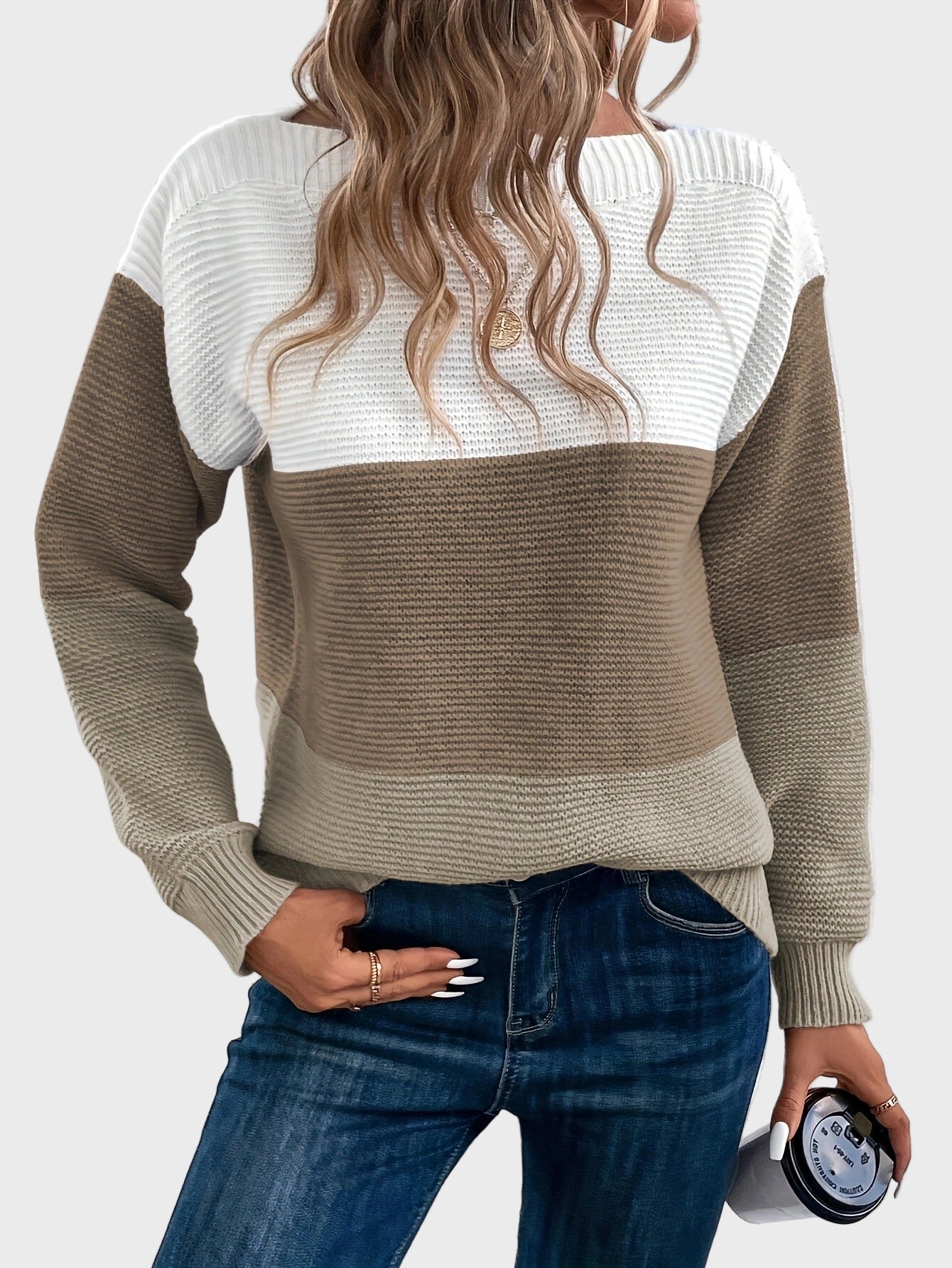 Elegante jersey de cuello alto de punto