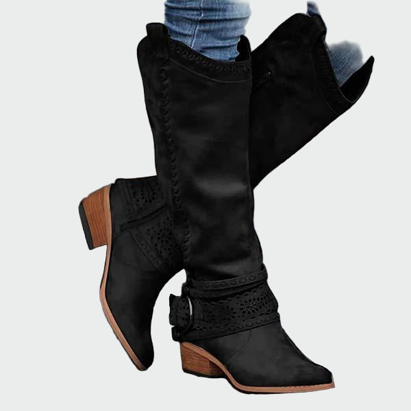 Botas vaqueras de cuero retro
