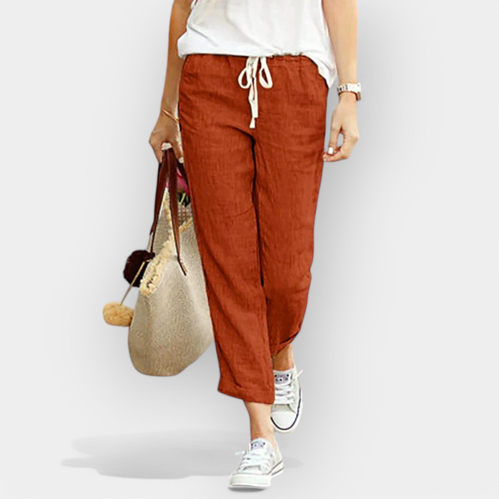 Pantalón de Algodón con Cintura Ajustable