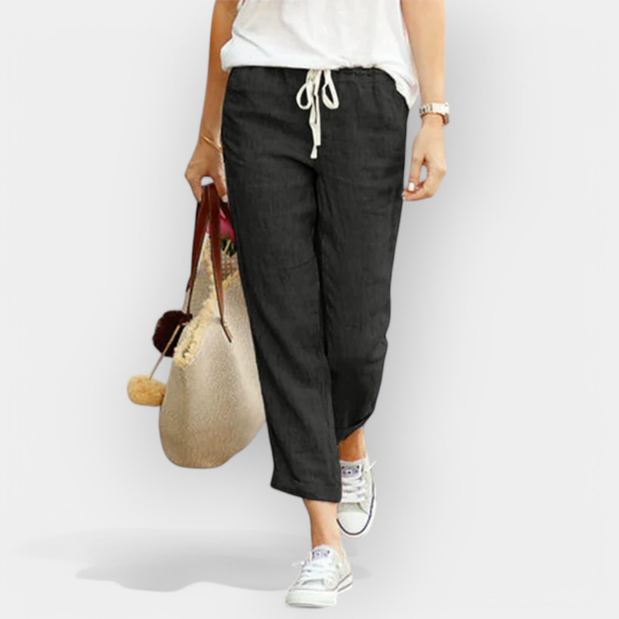 Pantalón de Algodón con Cintura Ajustable