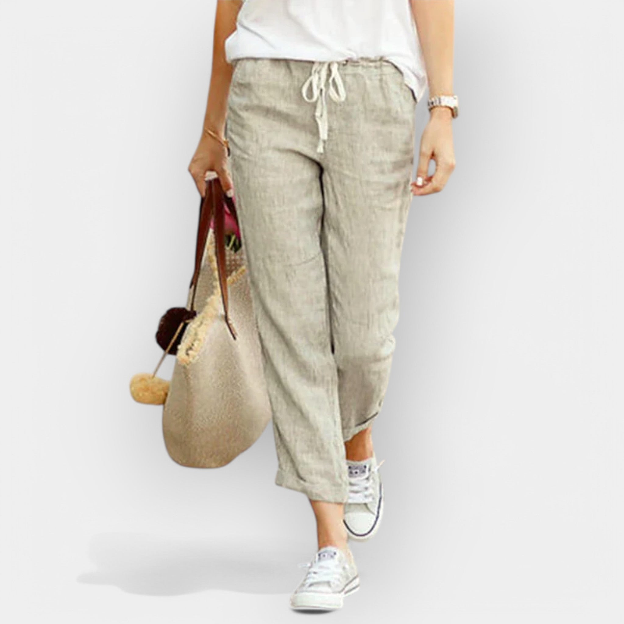 Pantalón de Algodón con Cintura Ajustable