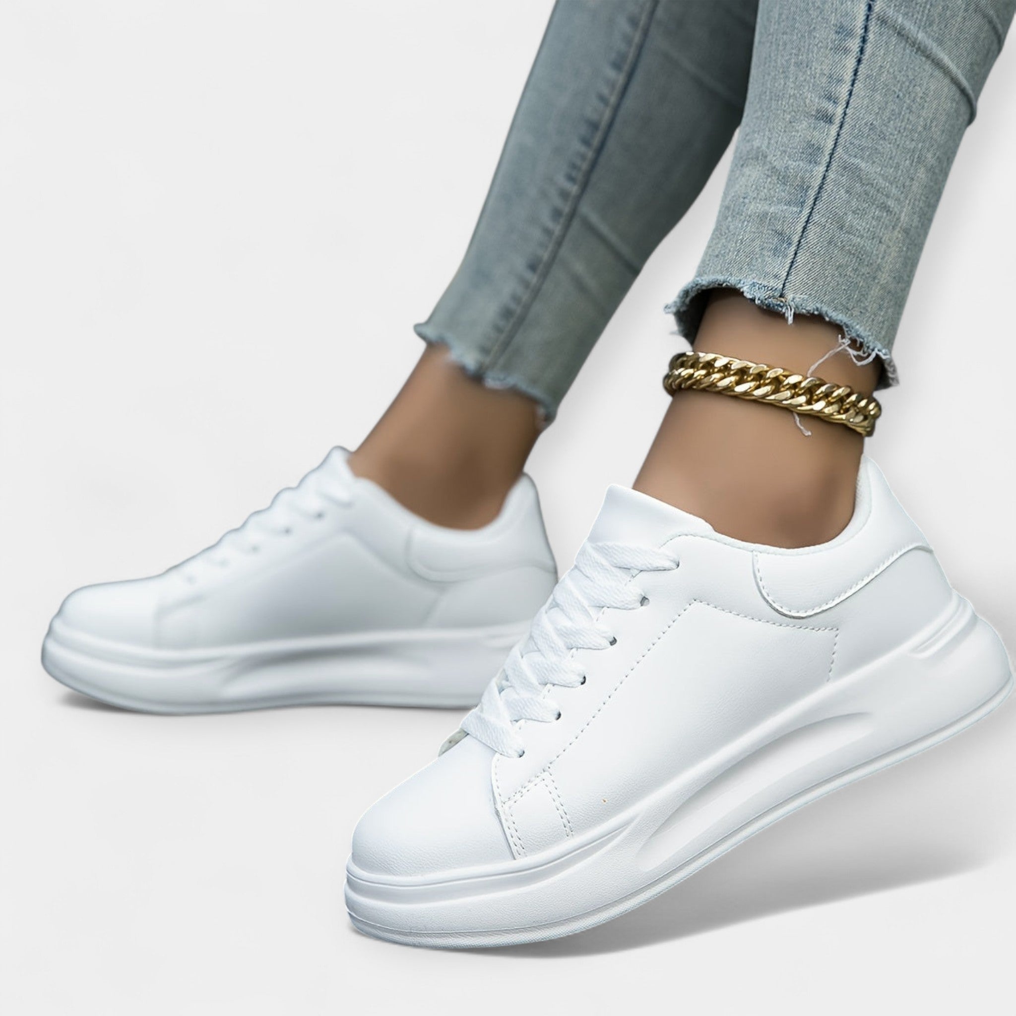 Sneakers de Cuero Blanco