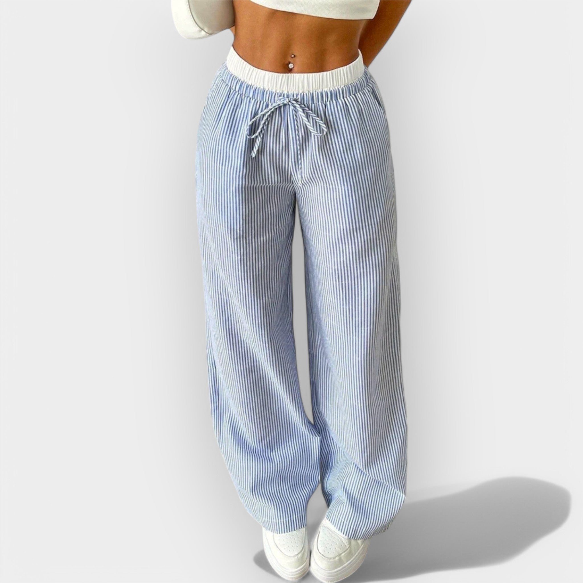 Pantalón Oversized con Rayas Verticales