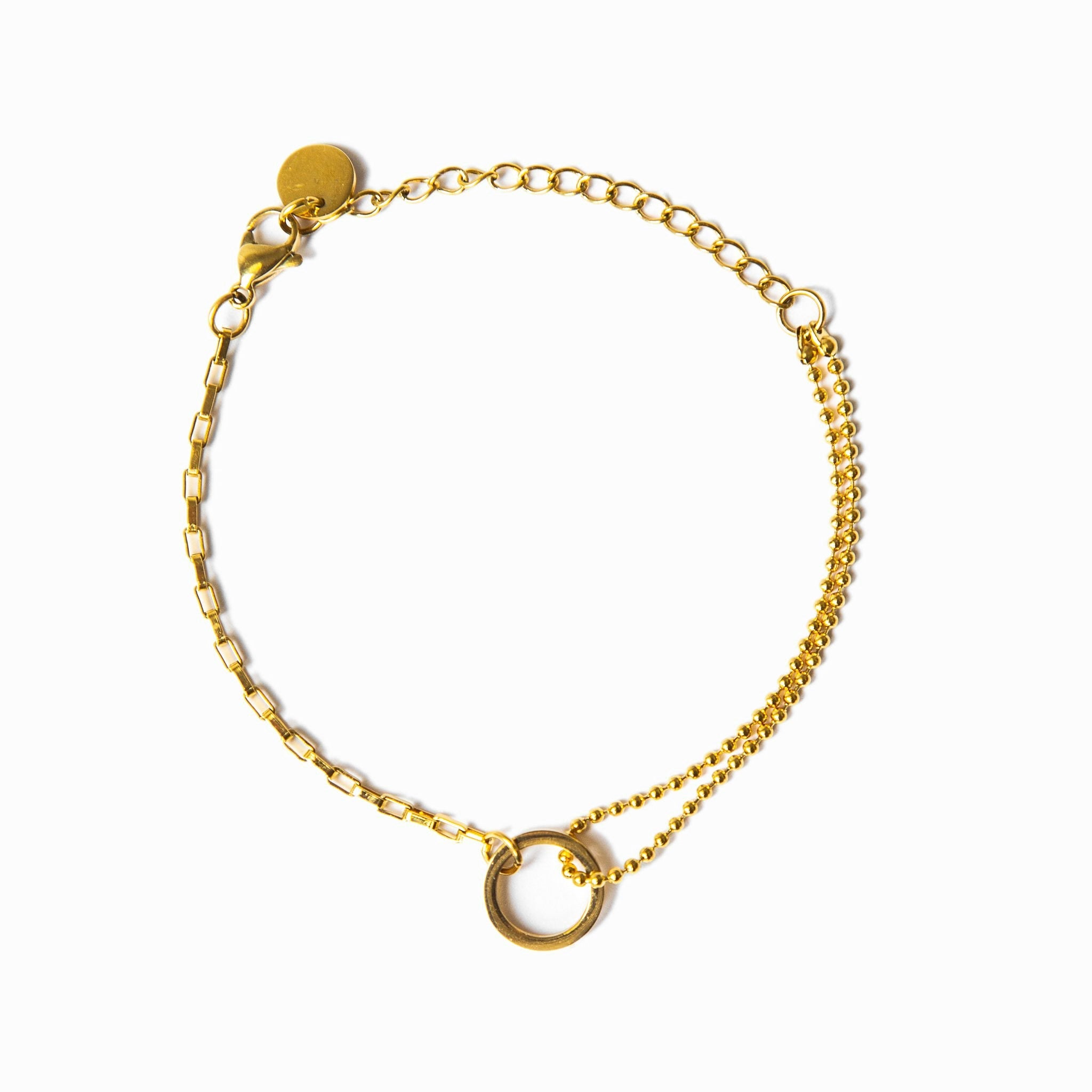 Pulsera Tennis Box Dorada
