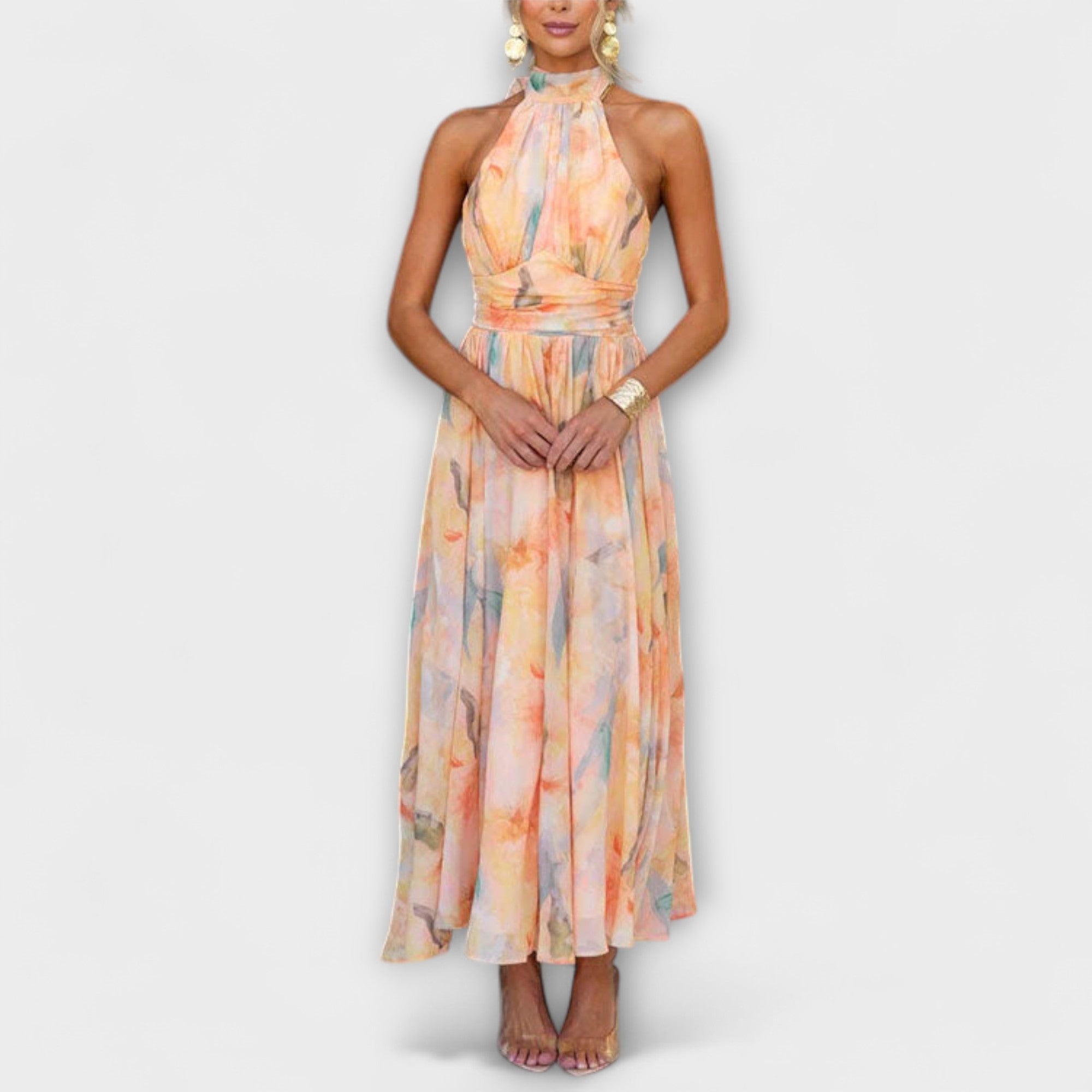 Vestido Acuarela con Espalda Abierta