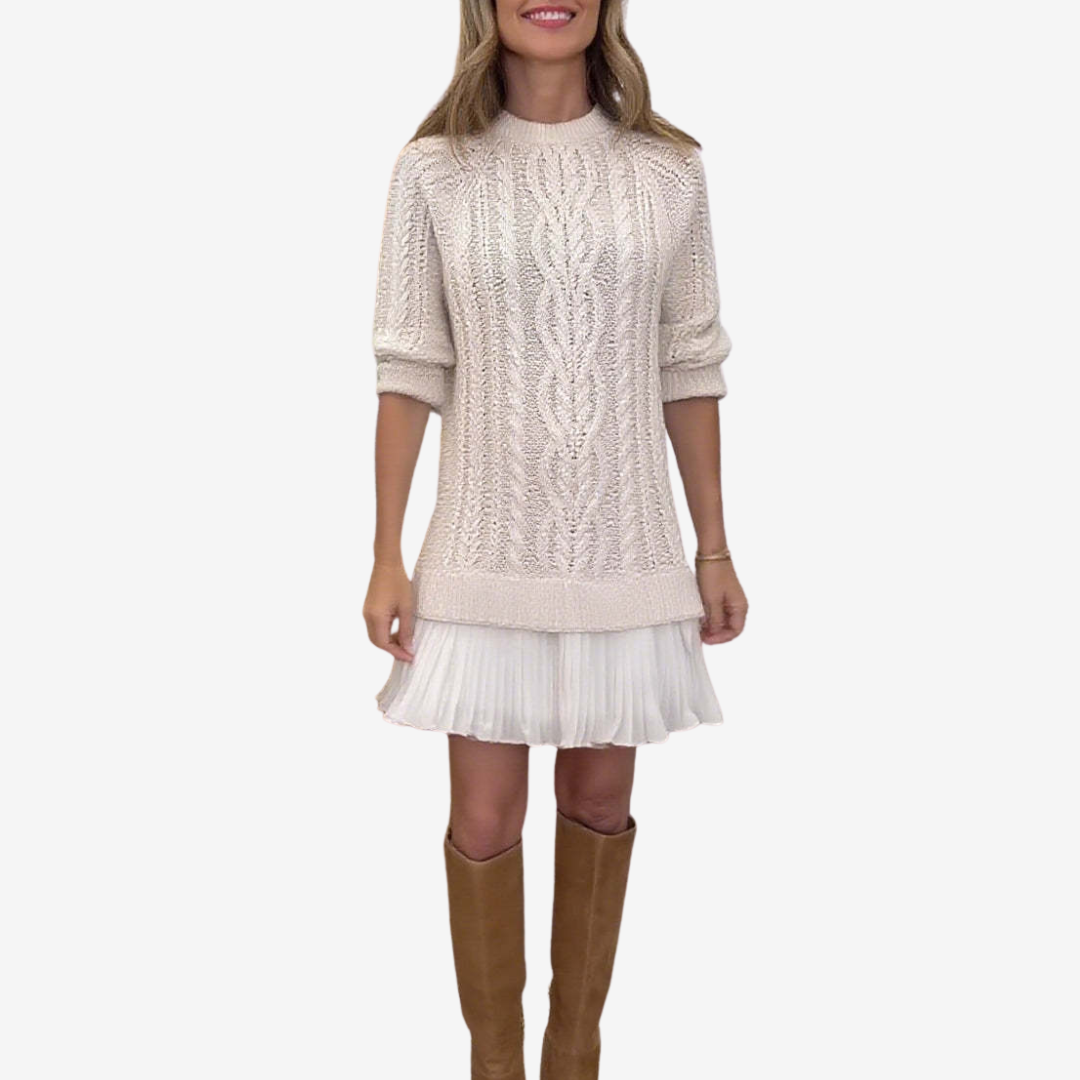 Vestido de punto trenzado