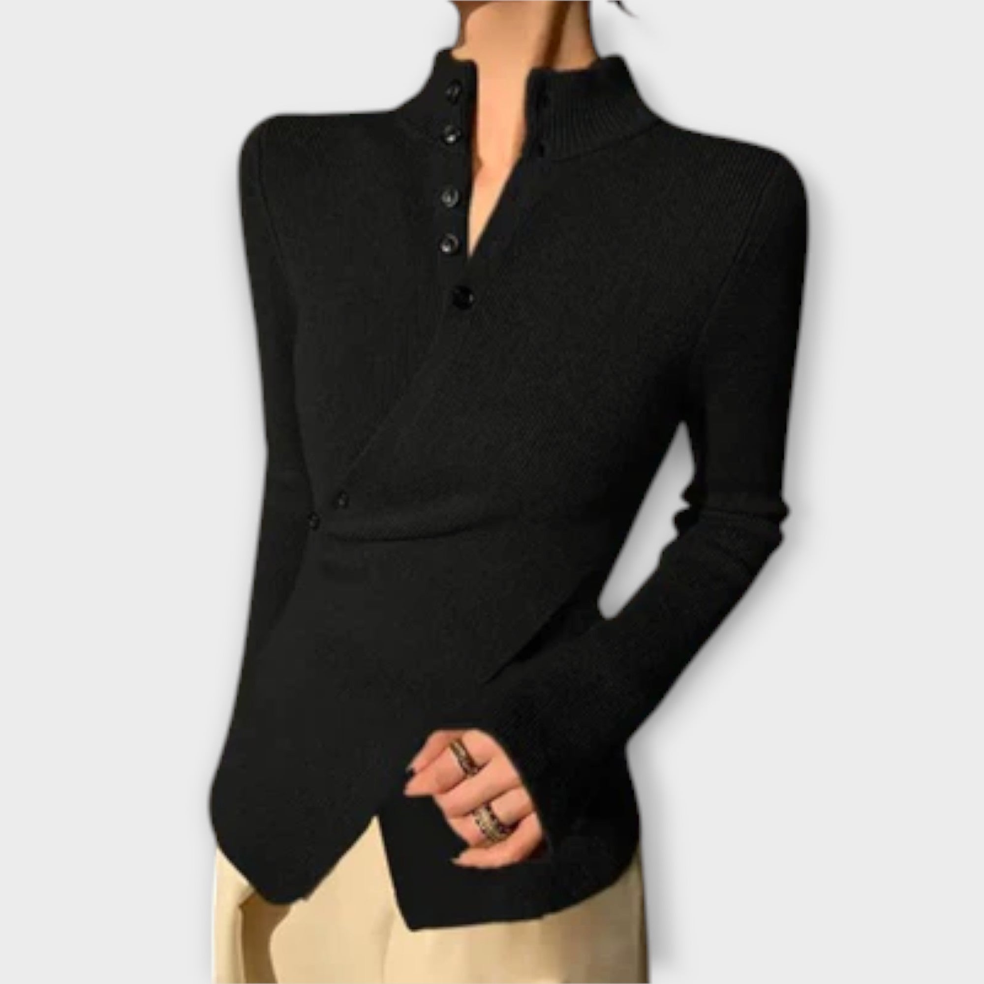 Michiko – Elegante top de punto ajustado