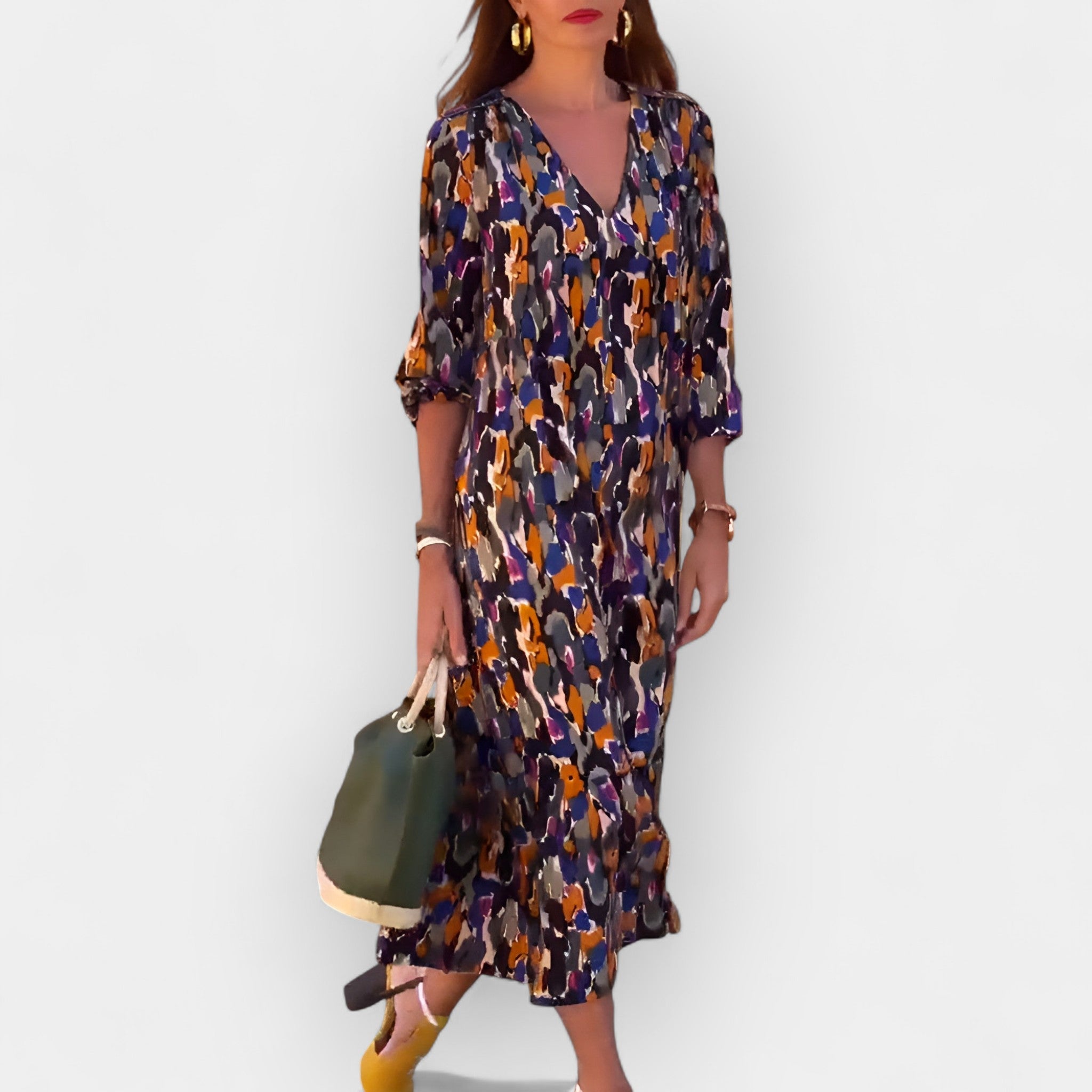 Vestido Vintage con Estampado Floral