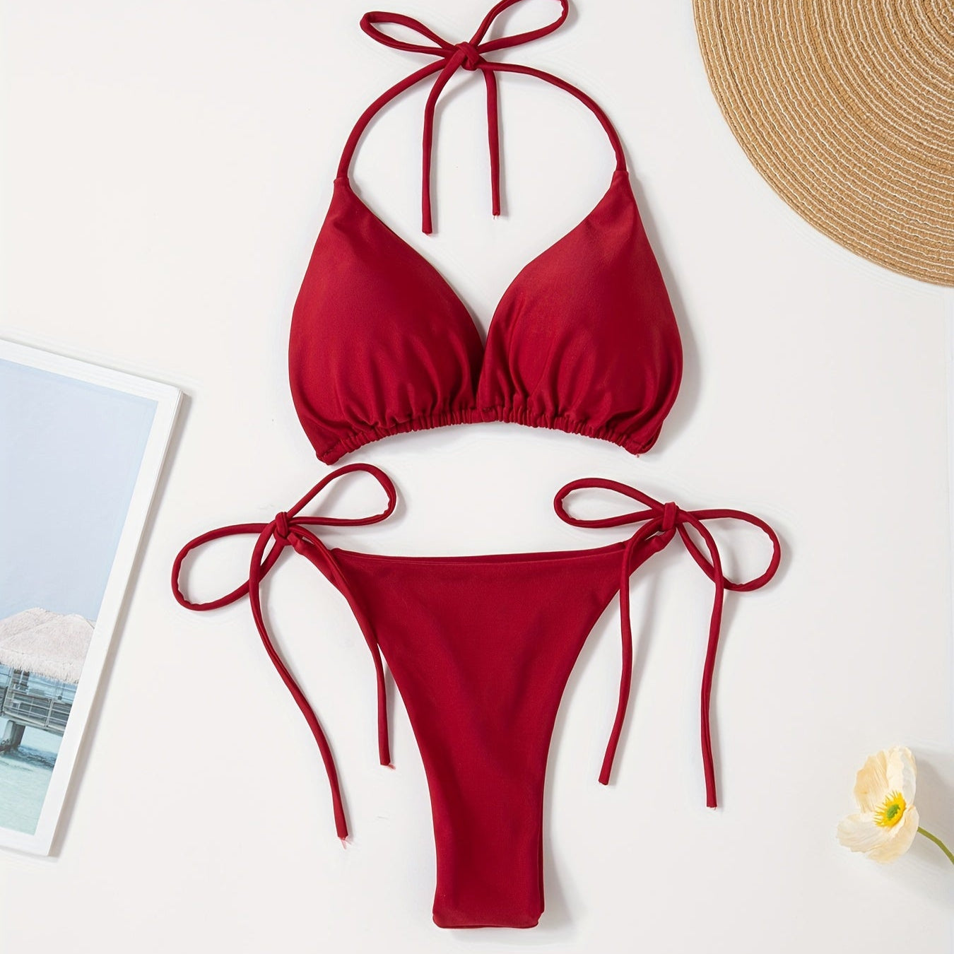 Bikini Moderno con Top Halter