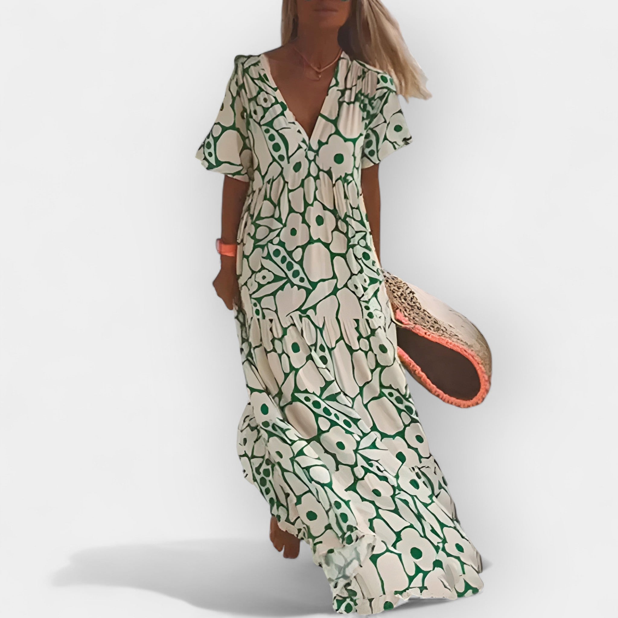 Vestido Floral con Corte Amplio