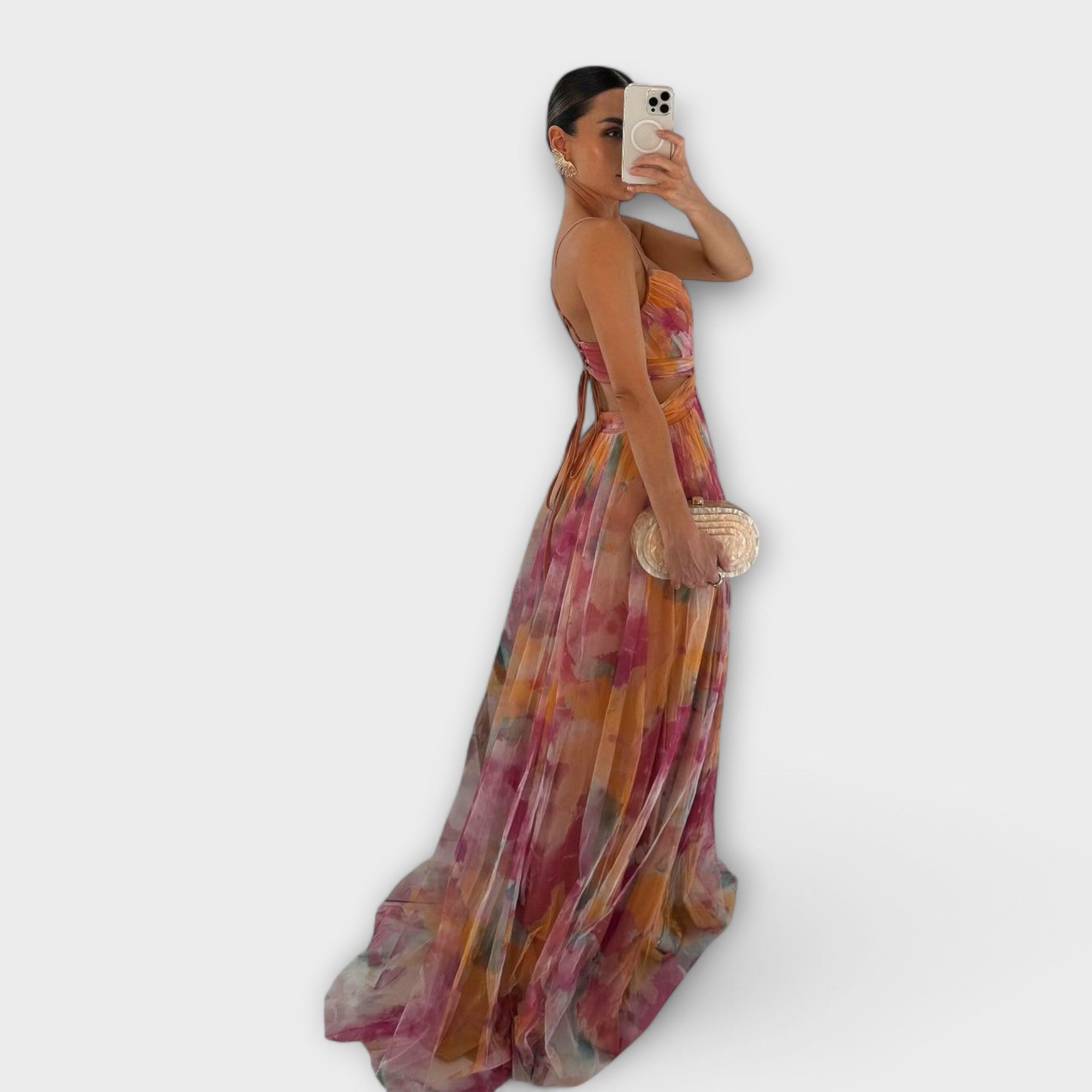 Vestido Vaporoso con Transparencia