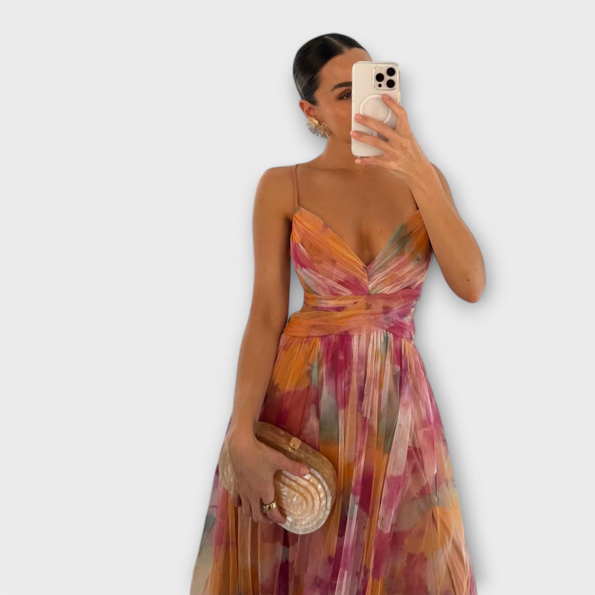 Vestido Vaporoso con Transparencia
