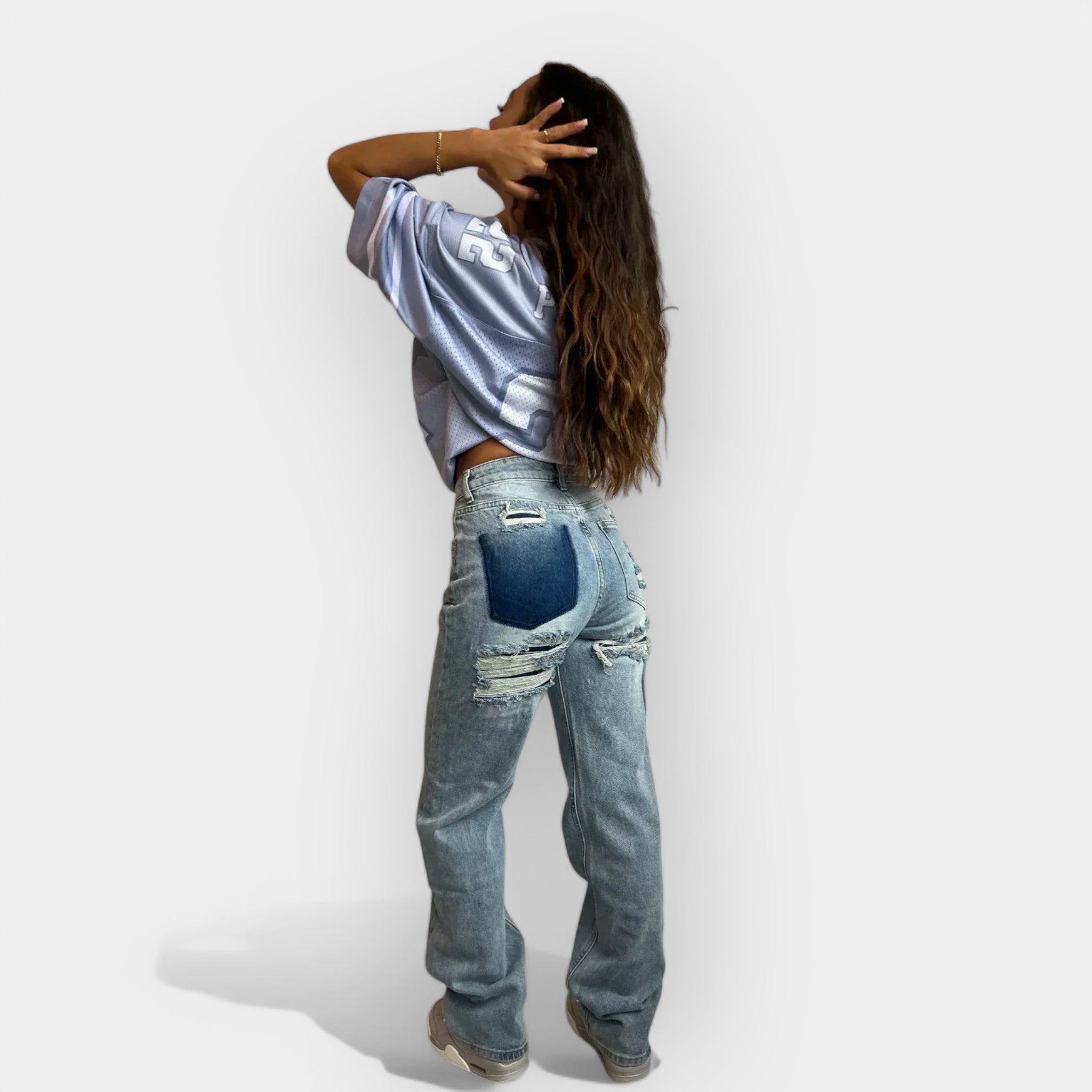 Jeans Vintage de Denim Deslavado