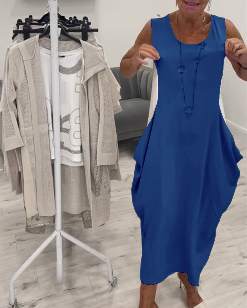 Vestido Sin Mangas y Cómodo
