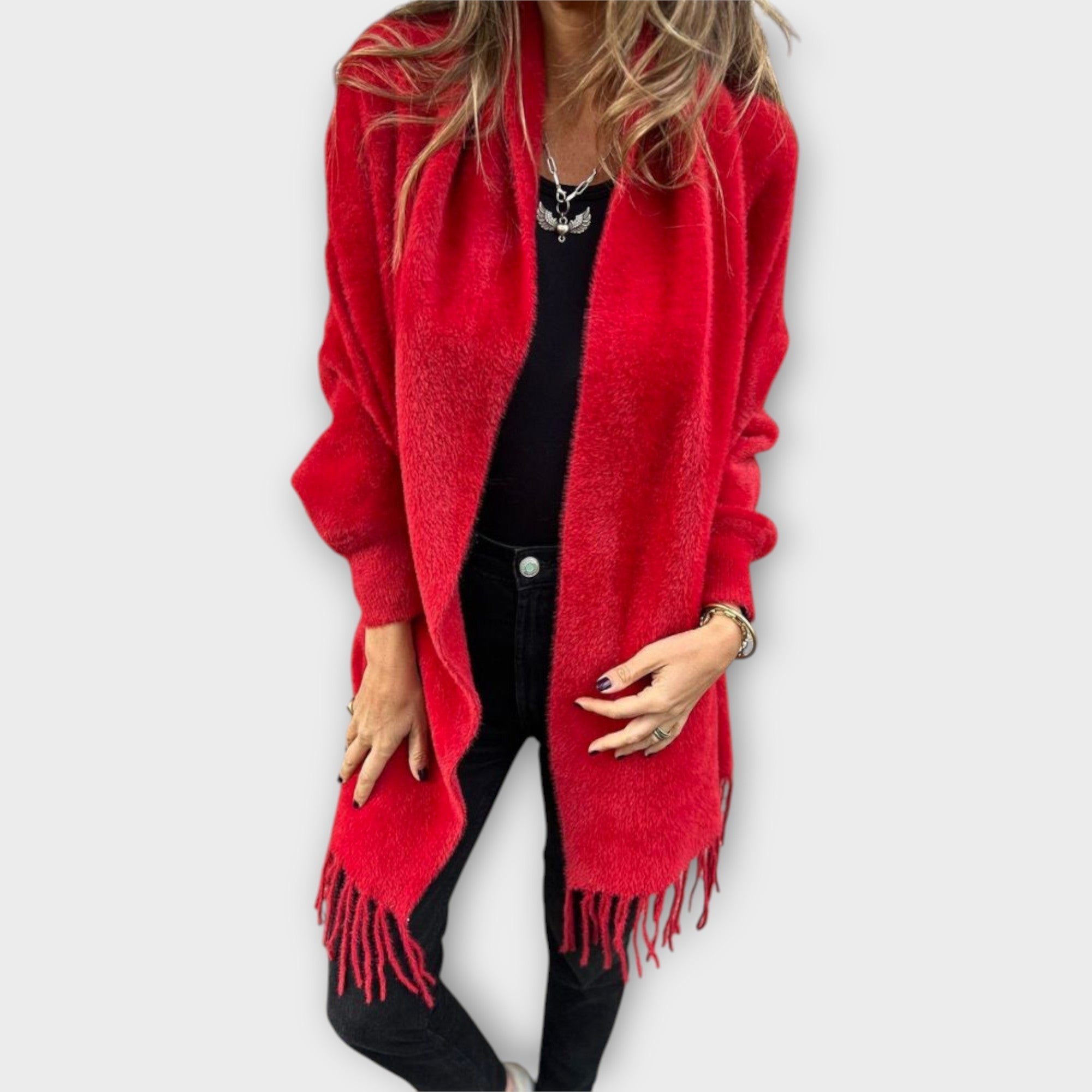Chal de punto con crochet