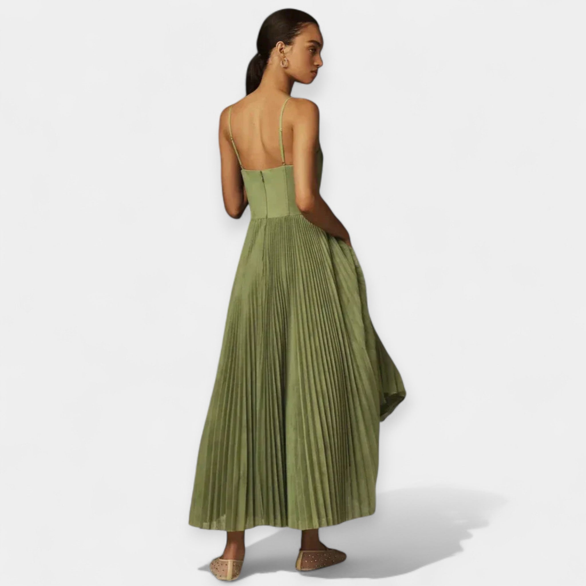Vestido Romántico Plisado