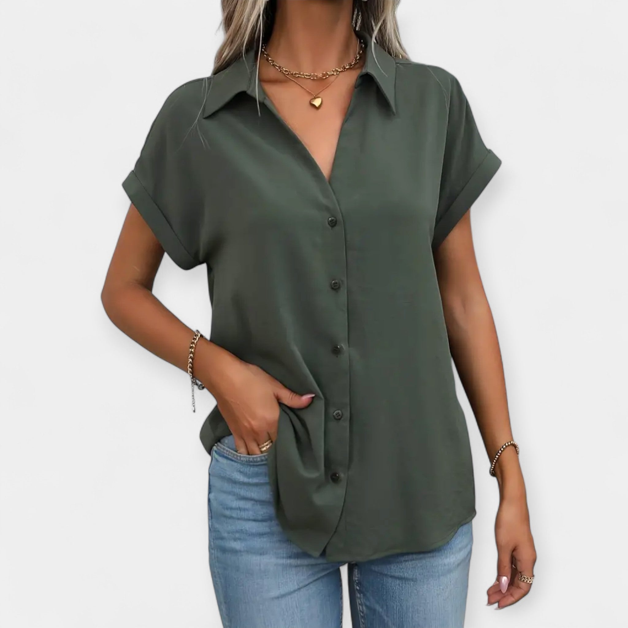 Camisa Cómoda de Manga Corta