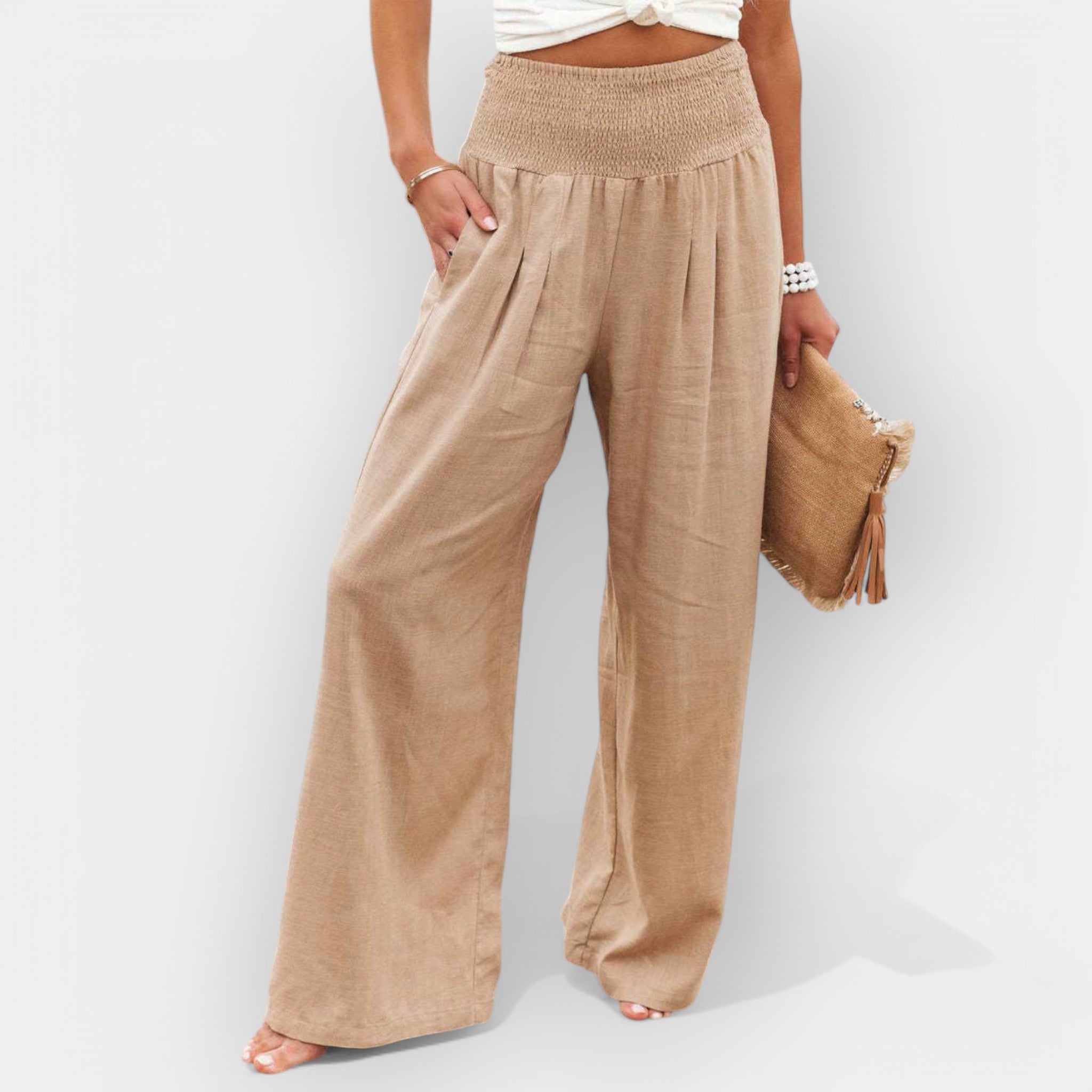Pantalón Fluido con Cintura Elástica