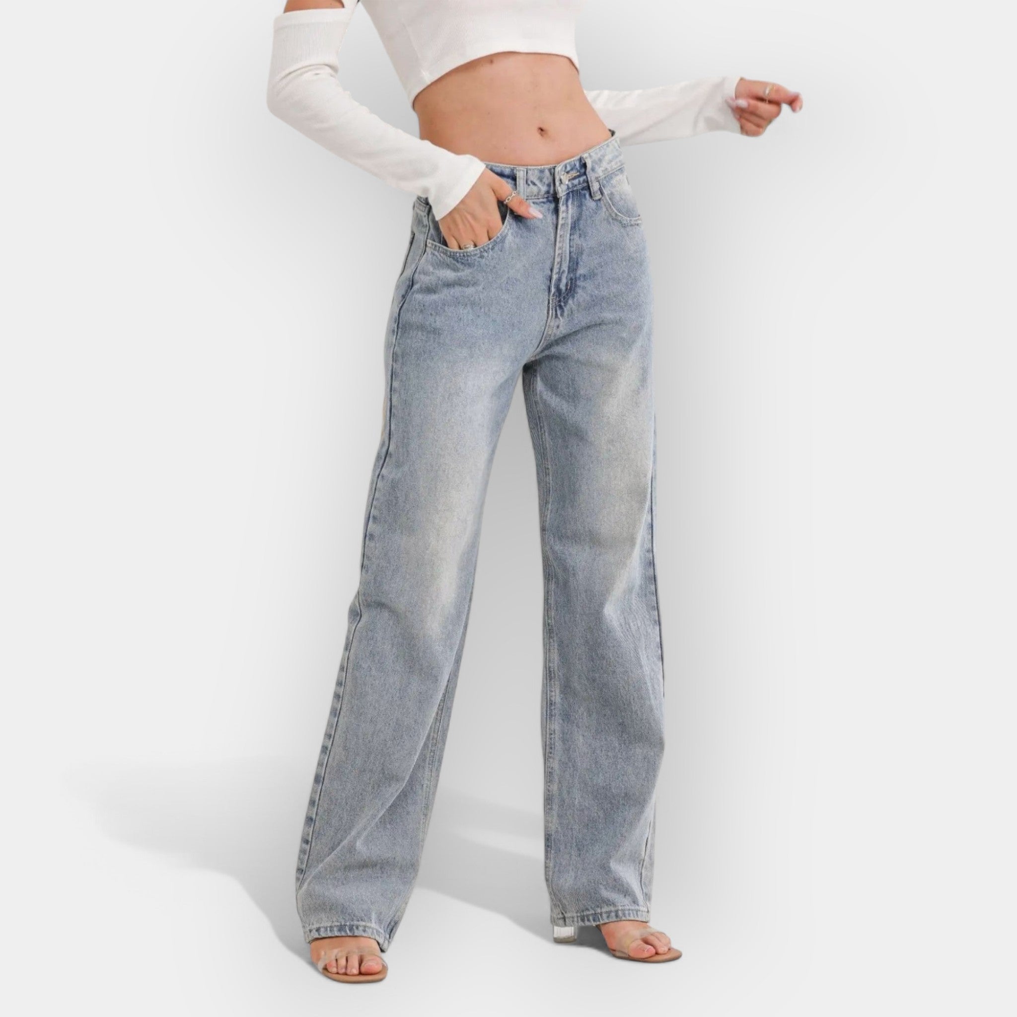 Jeans Vintage de Denim Deslavado