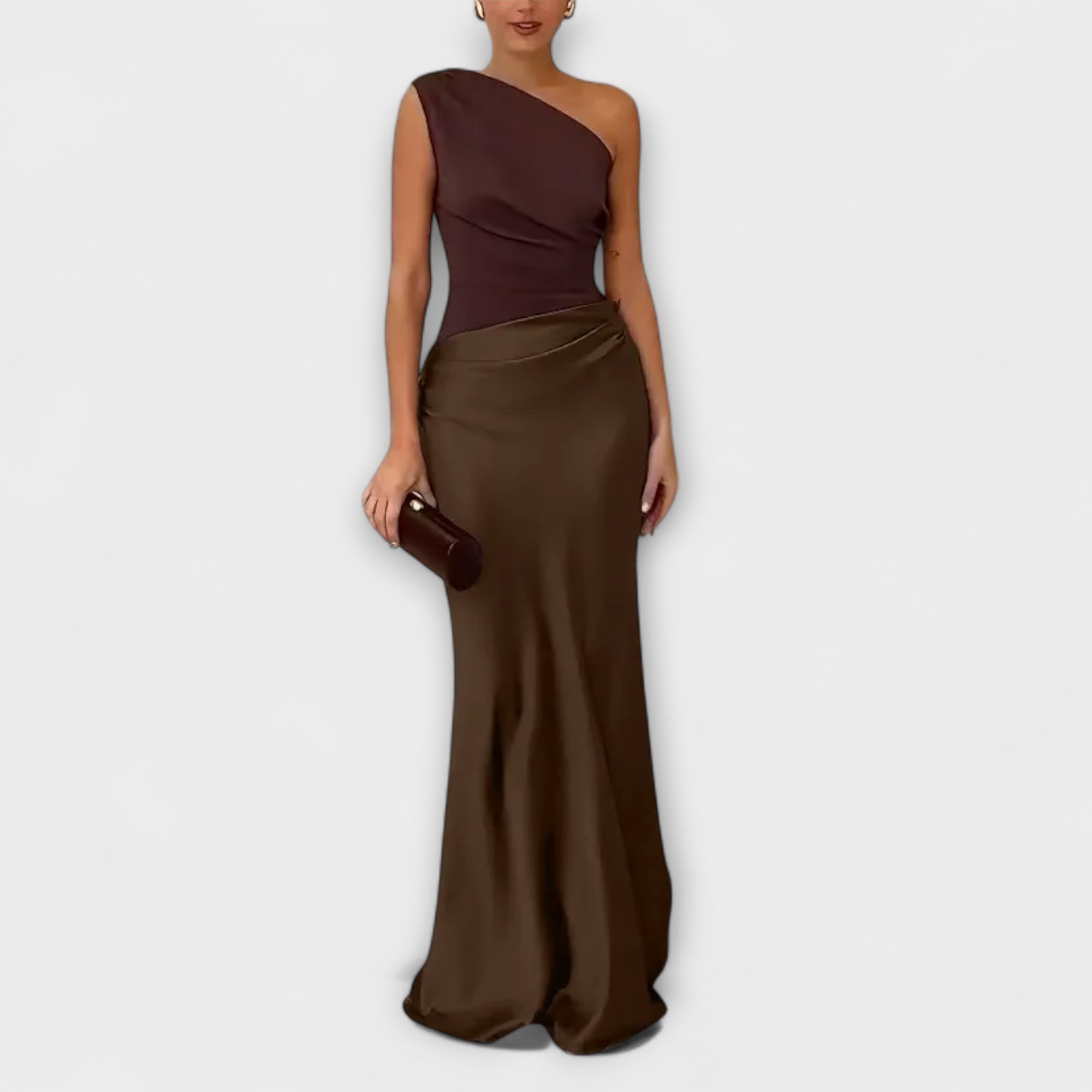 Vestido Maxi de un Solo Hombro