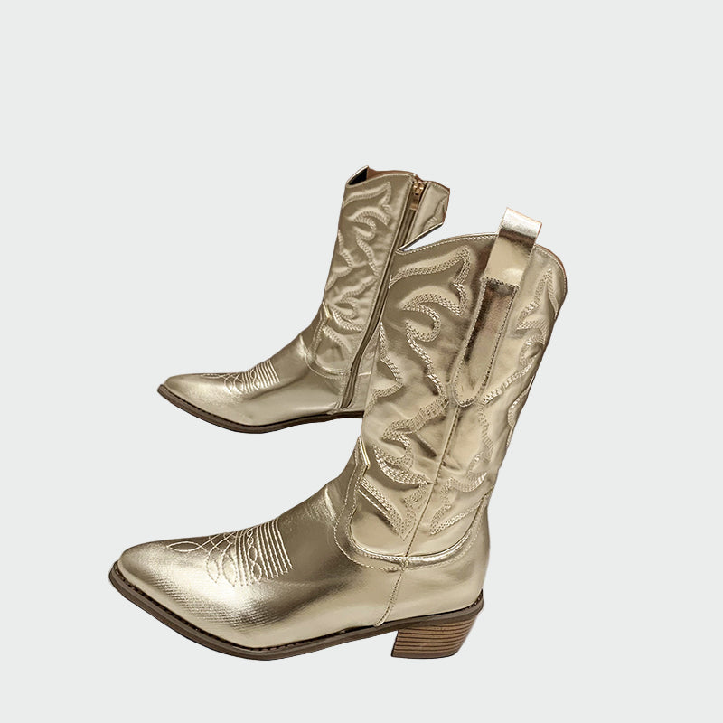 Botas vaqueras metalizadas