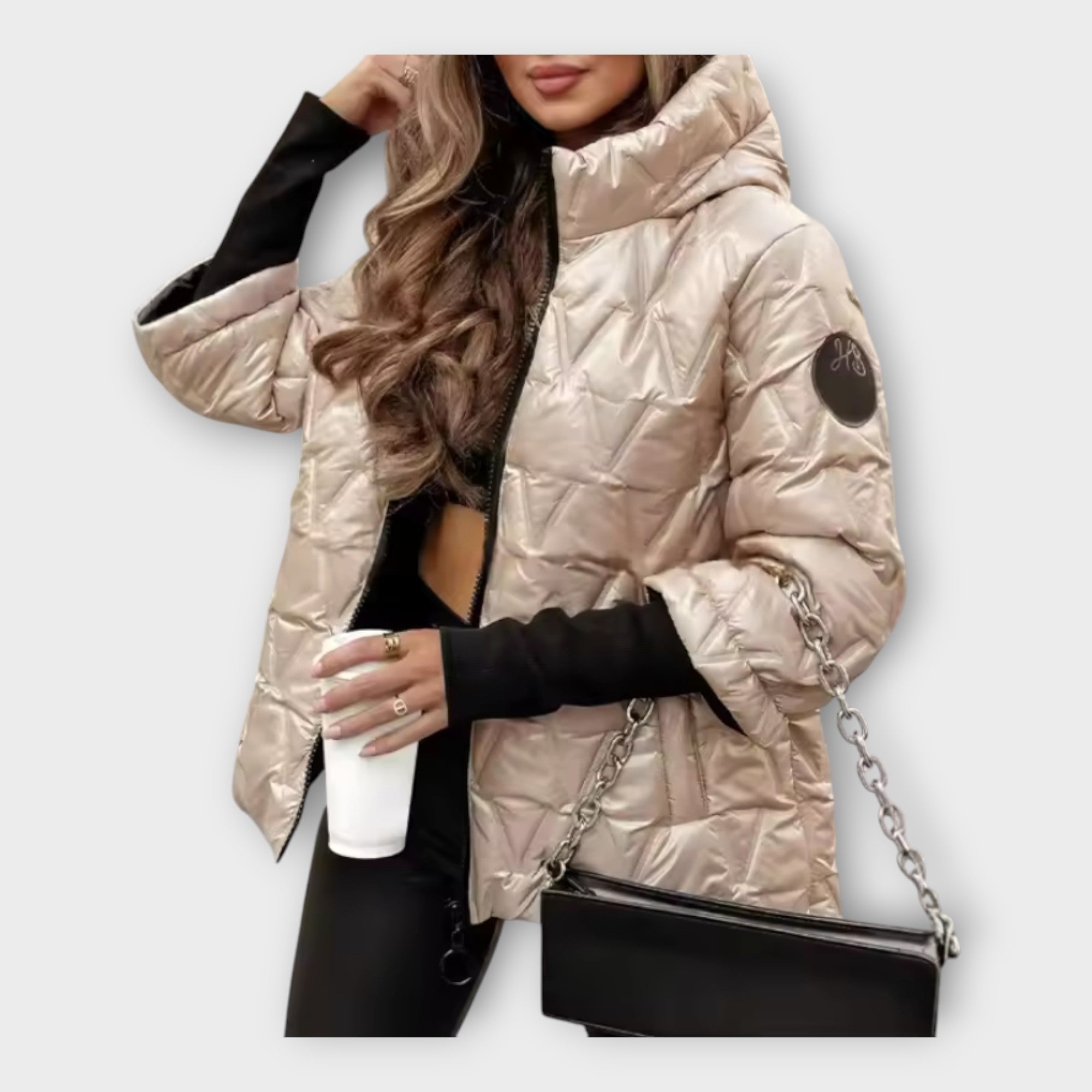 Chaqueta acolchada elegante con capucha