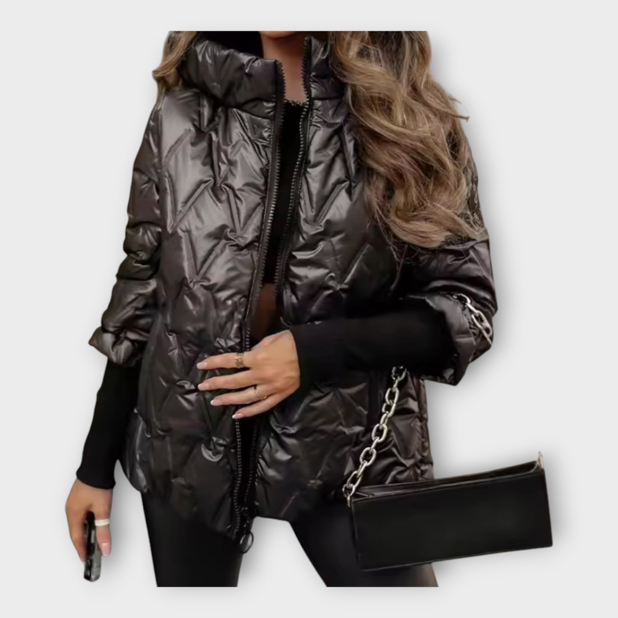 Chaqueta acolchada elegante con capucha