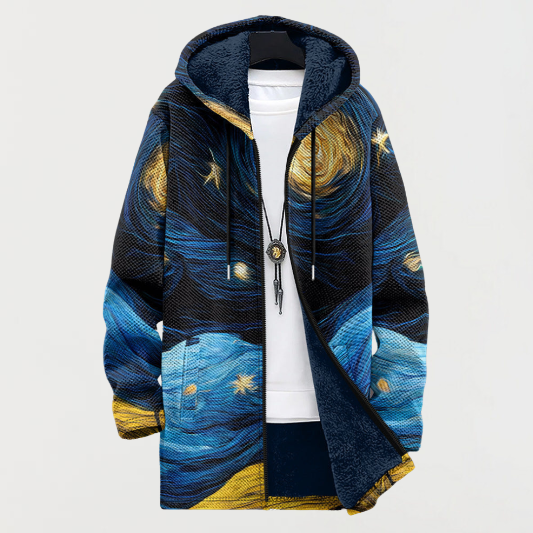 Cárdigan con estampado de cielo estrellado