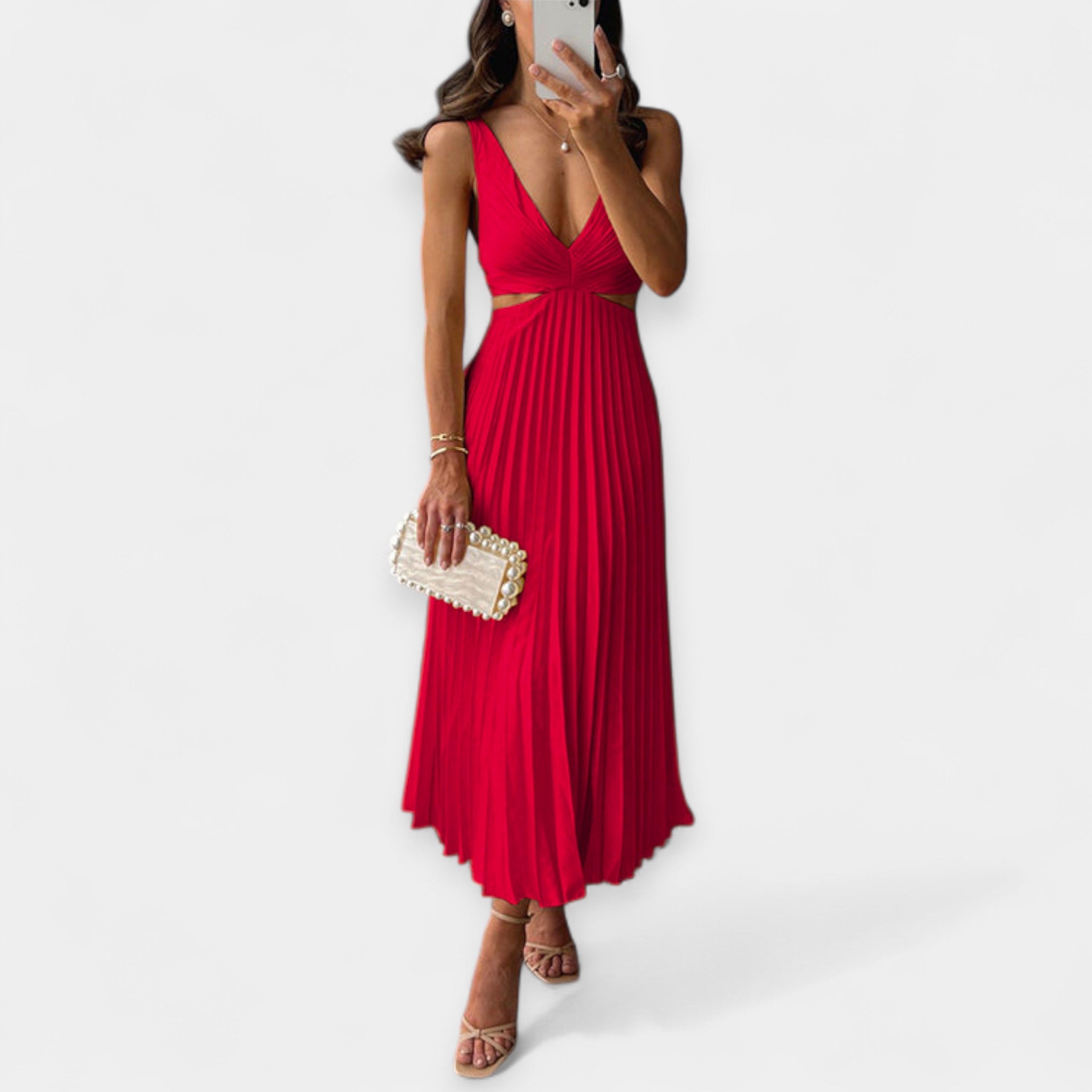 Vestido Maxi Plisado Elegante