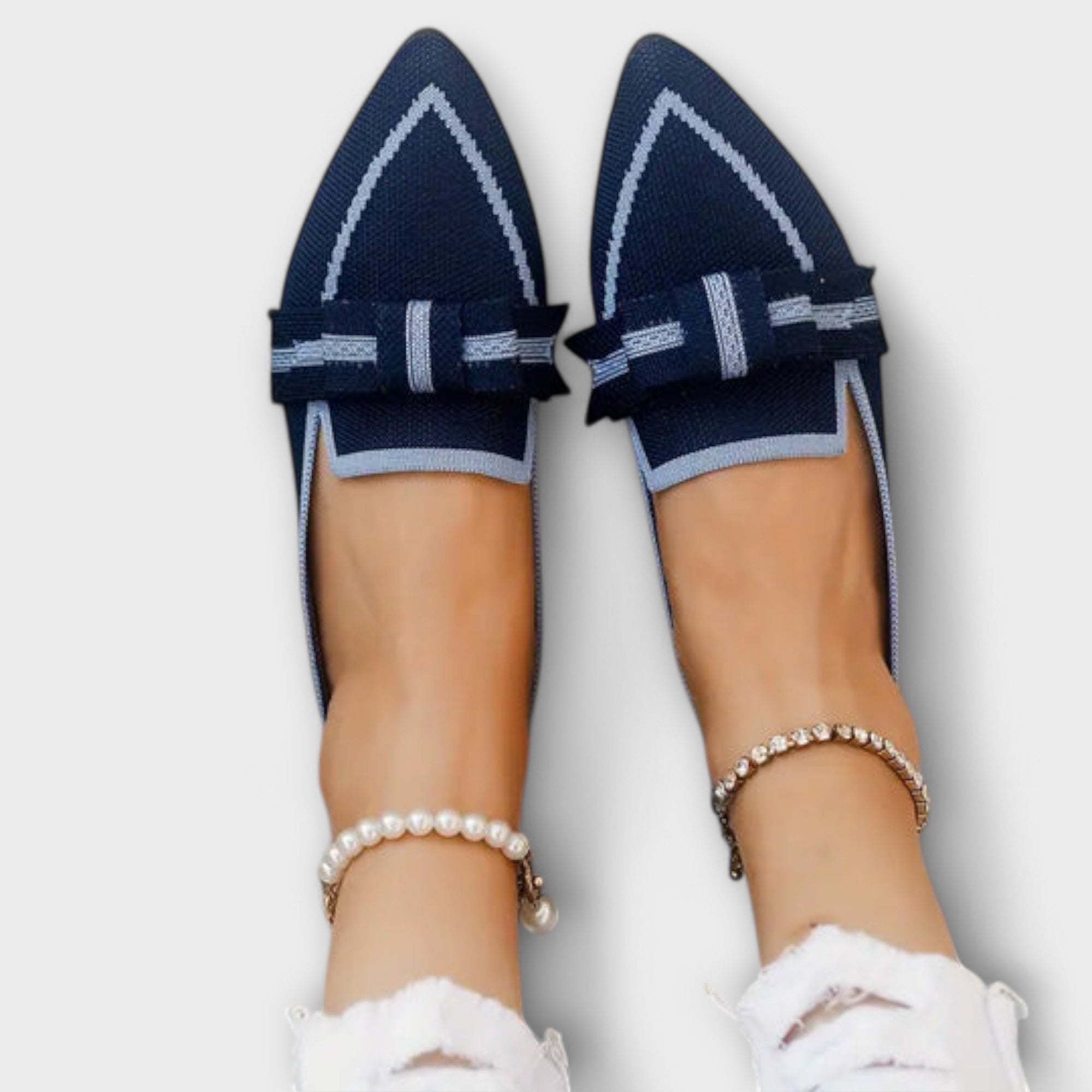 Zapatos planos de mujer con estampado de nudos