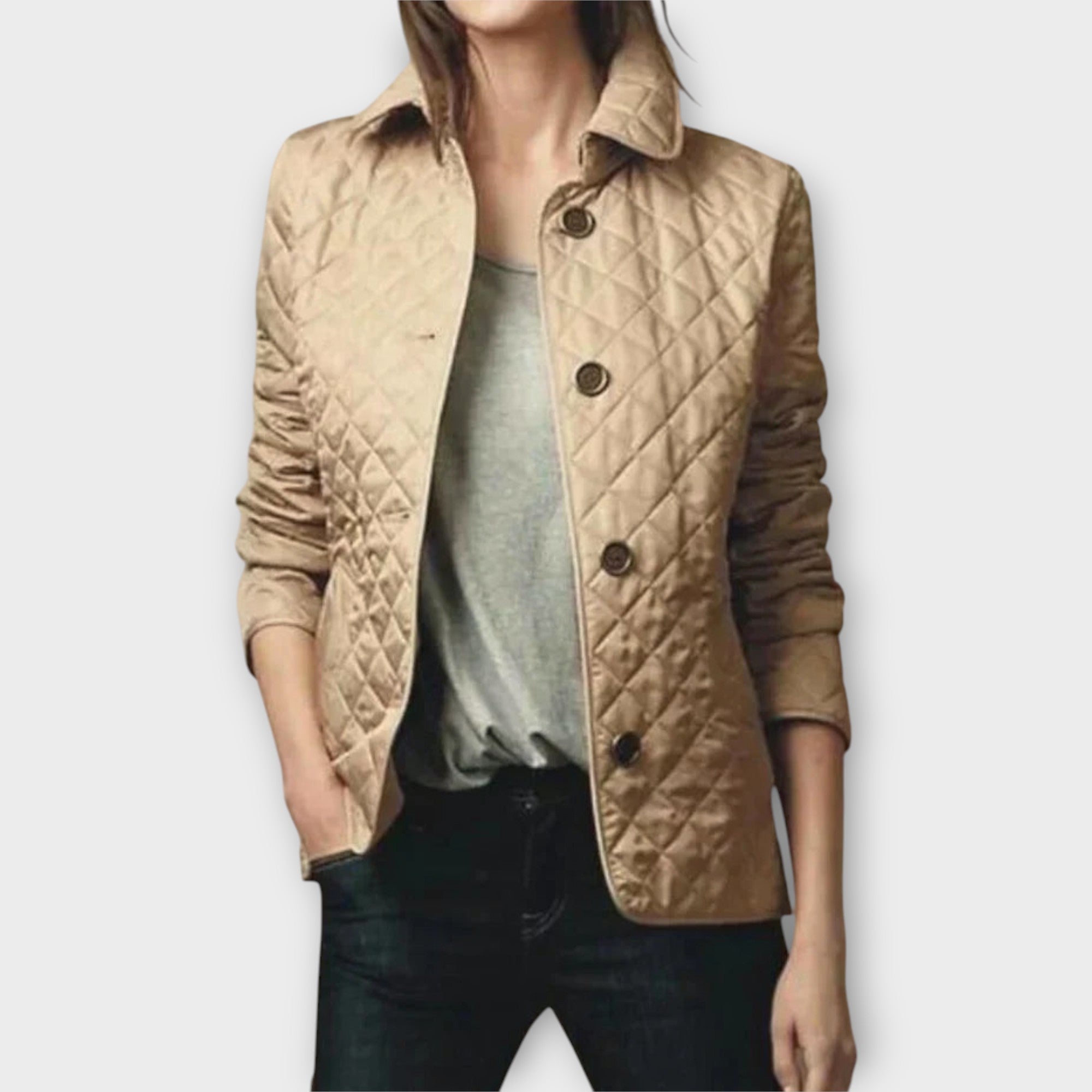Chaqueta acolchada de línea elegante