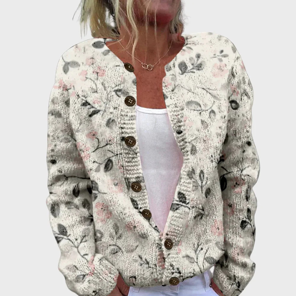 Chaleco de punto elegante con estampado