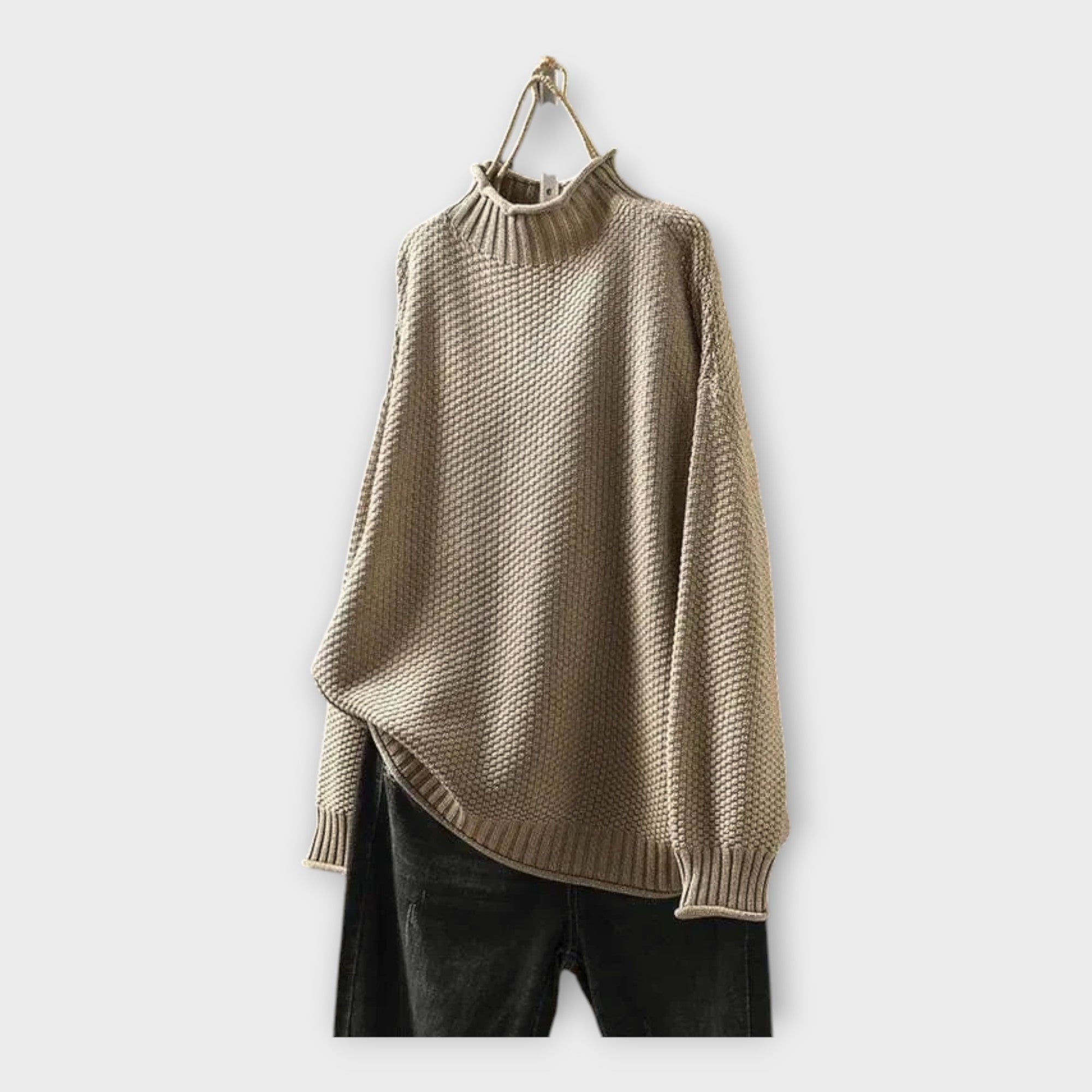 Suéter de punto con cuello alto
