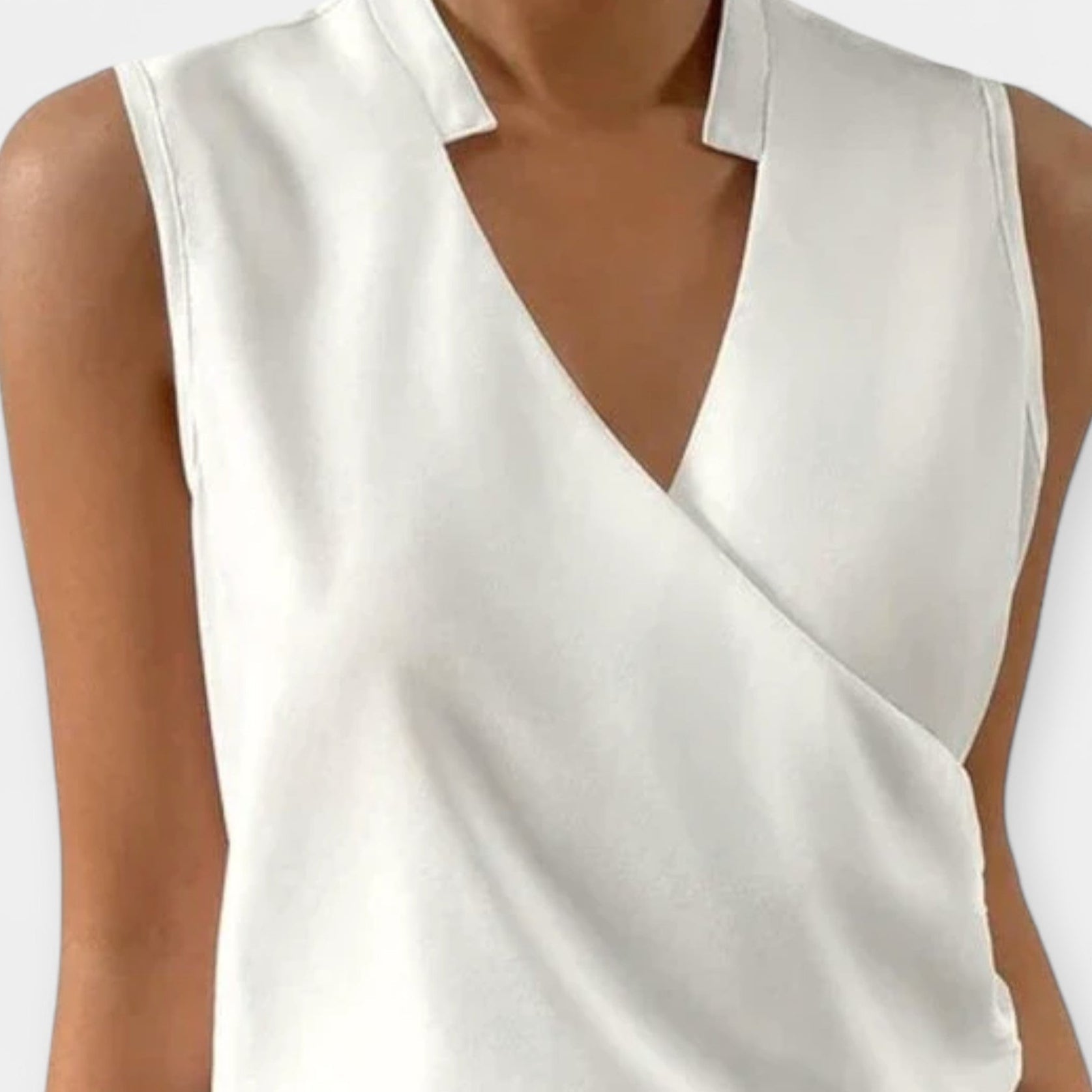 Blusa Cruzada con Escote en V