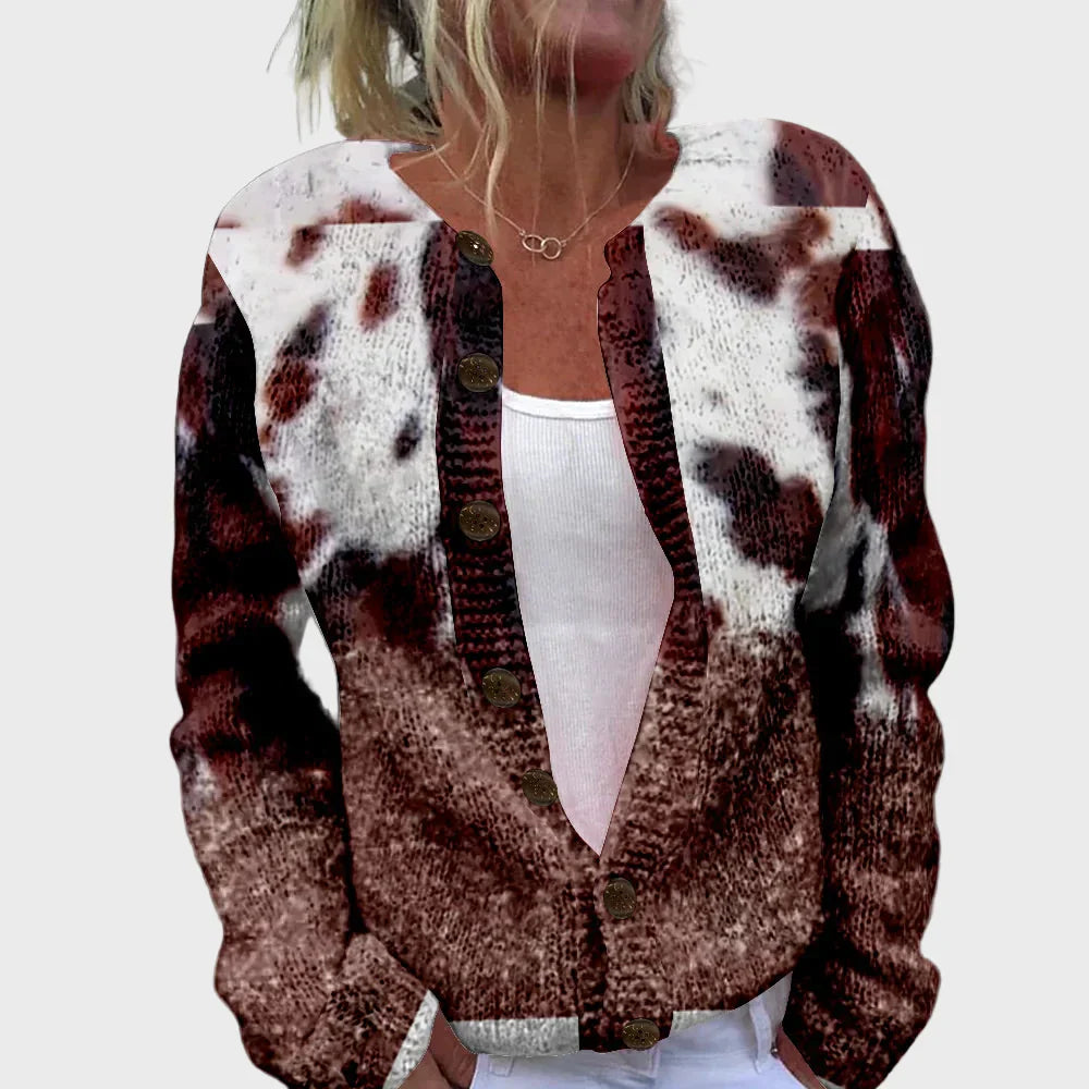 Chaleco de punto elegante con estampado