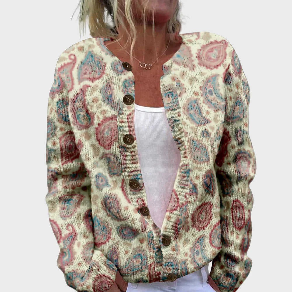 Chaleco de punto elegante con estampado