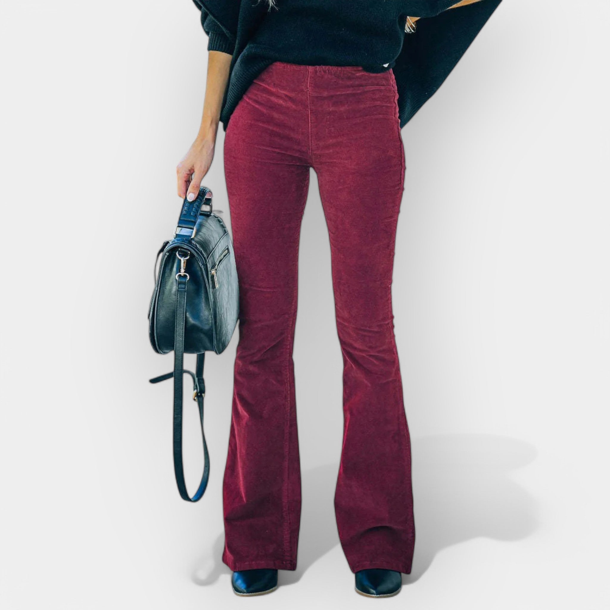 Pantalón de Talle Alto con Pierna Acampanada