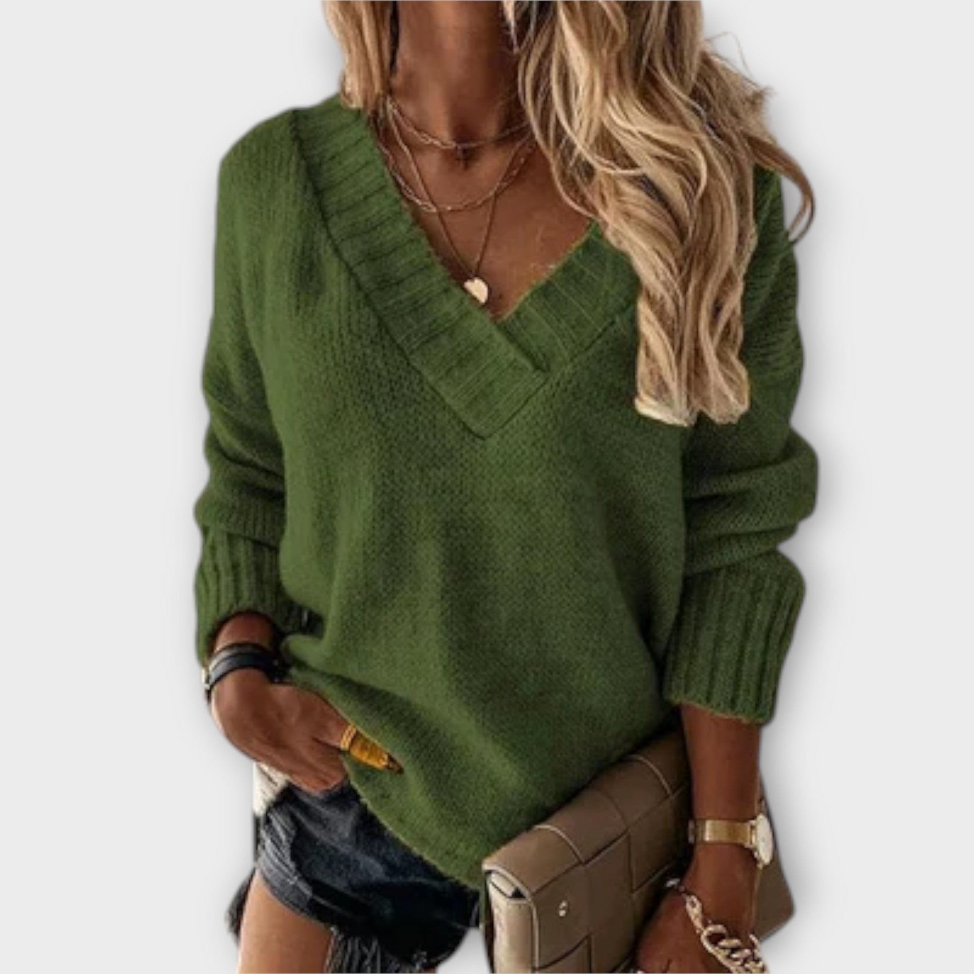 Jane - Jersey acogedor con cuello en V