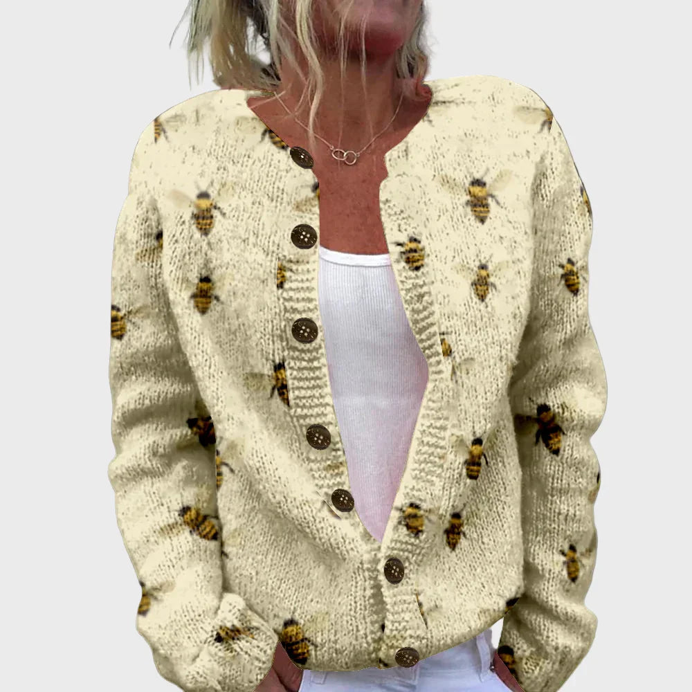 Chaleco de punto elegante con estampado